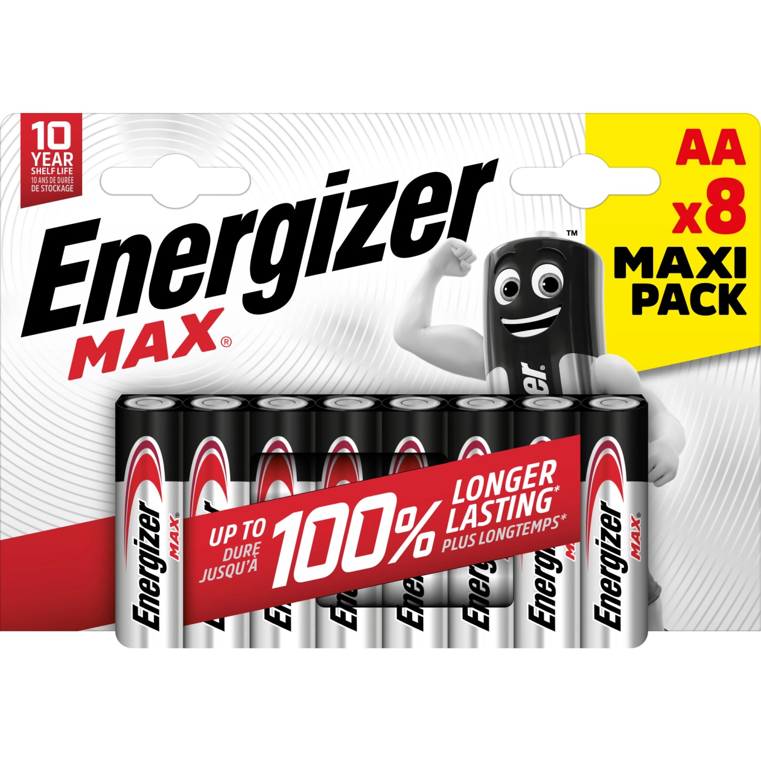 Energizer Alkaline Batterie Max AA Mignon 8 Stück