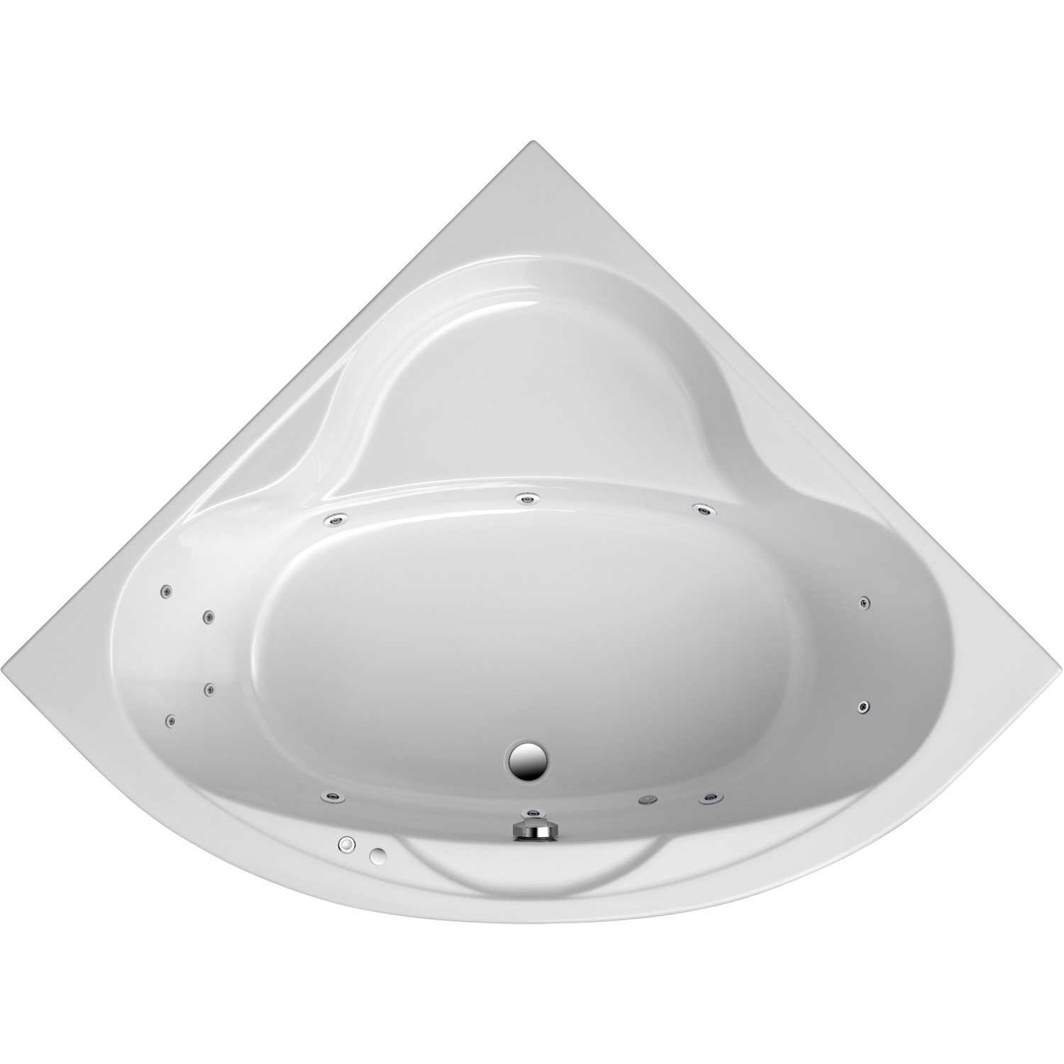 Ottofond Whirlpool Siam Komfort 140 cm Weiß