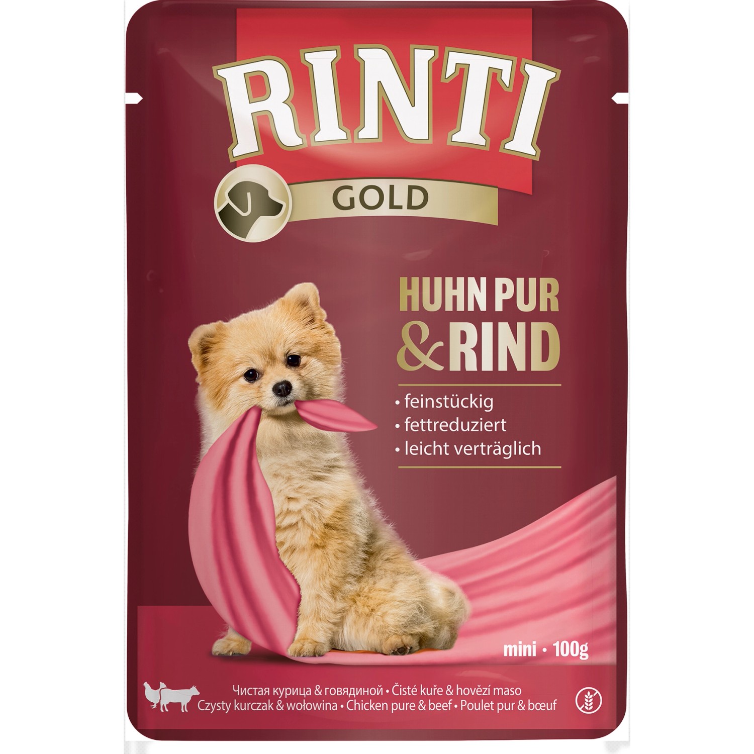Rinti Hunde-Nassfutter Gold Huhn und Rind 100 g