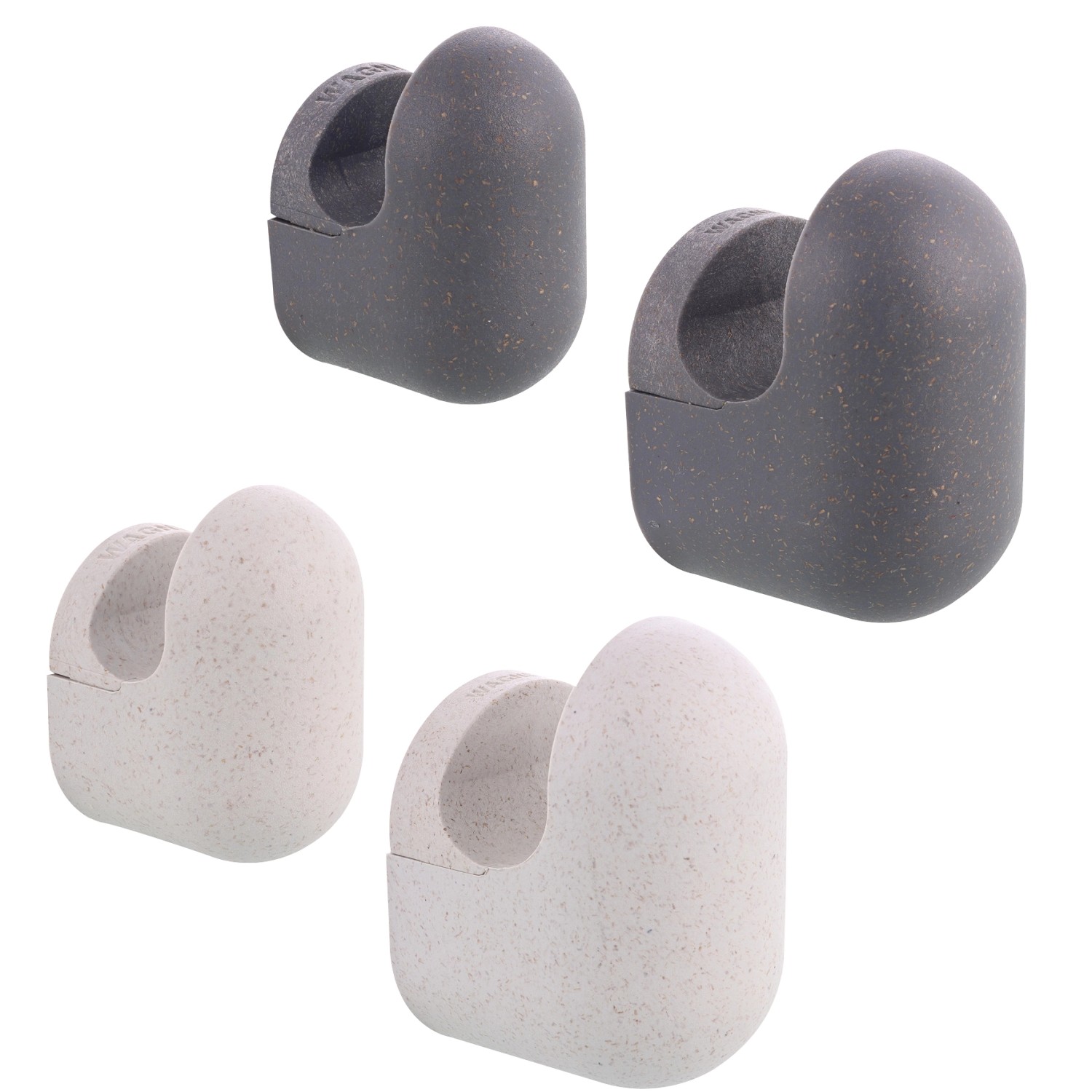 Wagner Wandhaken-Set Pill WH 0411 Schiefergrau-Lichtgrau 4 Stück