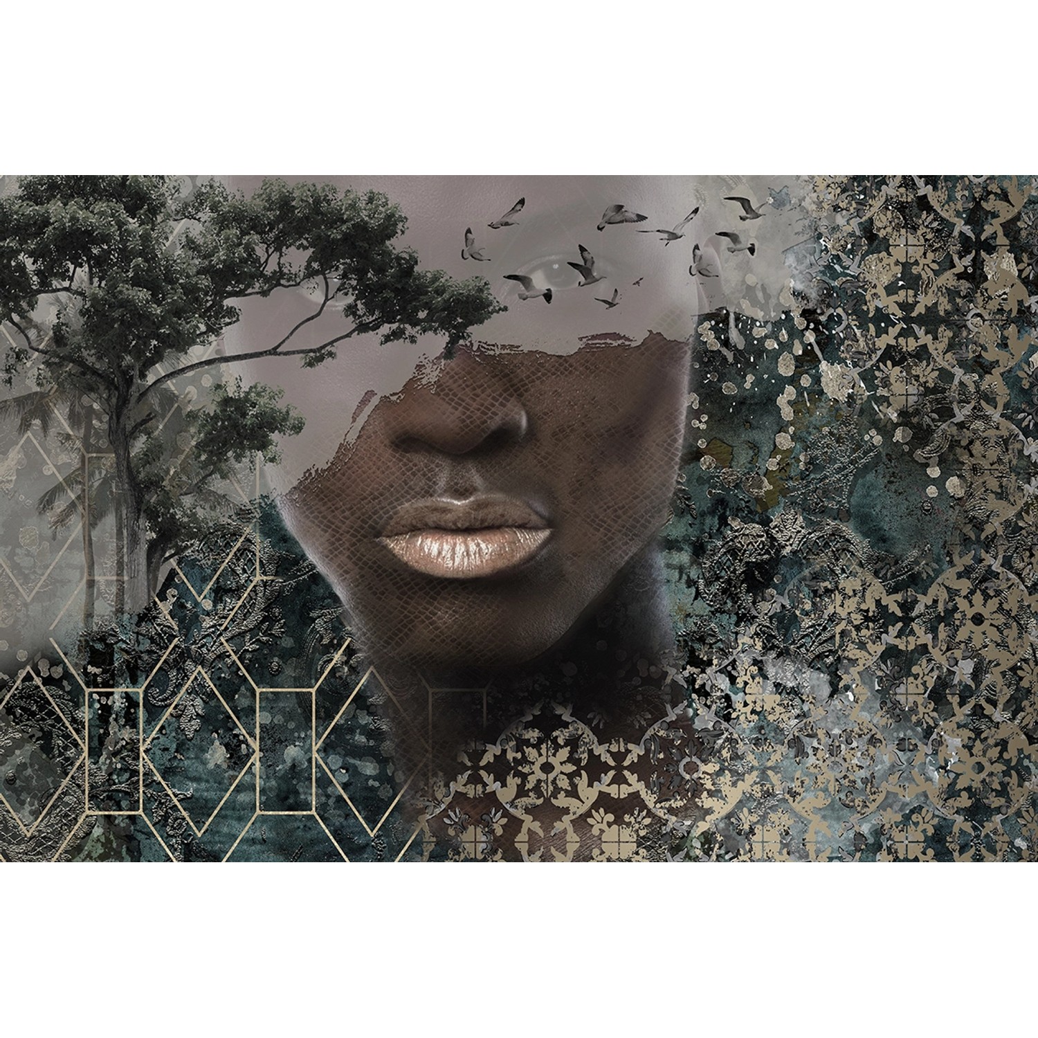 Marburg Marburg Vliestapete Papis Loveday DD Digitaldruck Grau-Braun 270 x408 cm