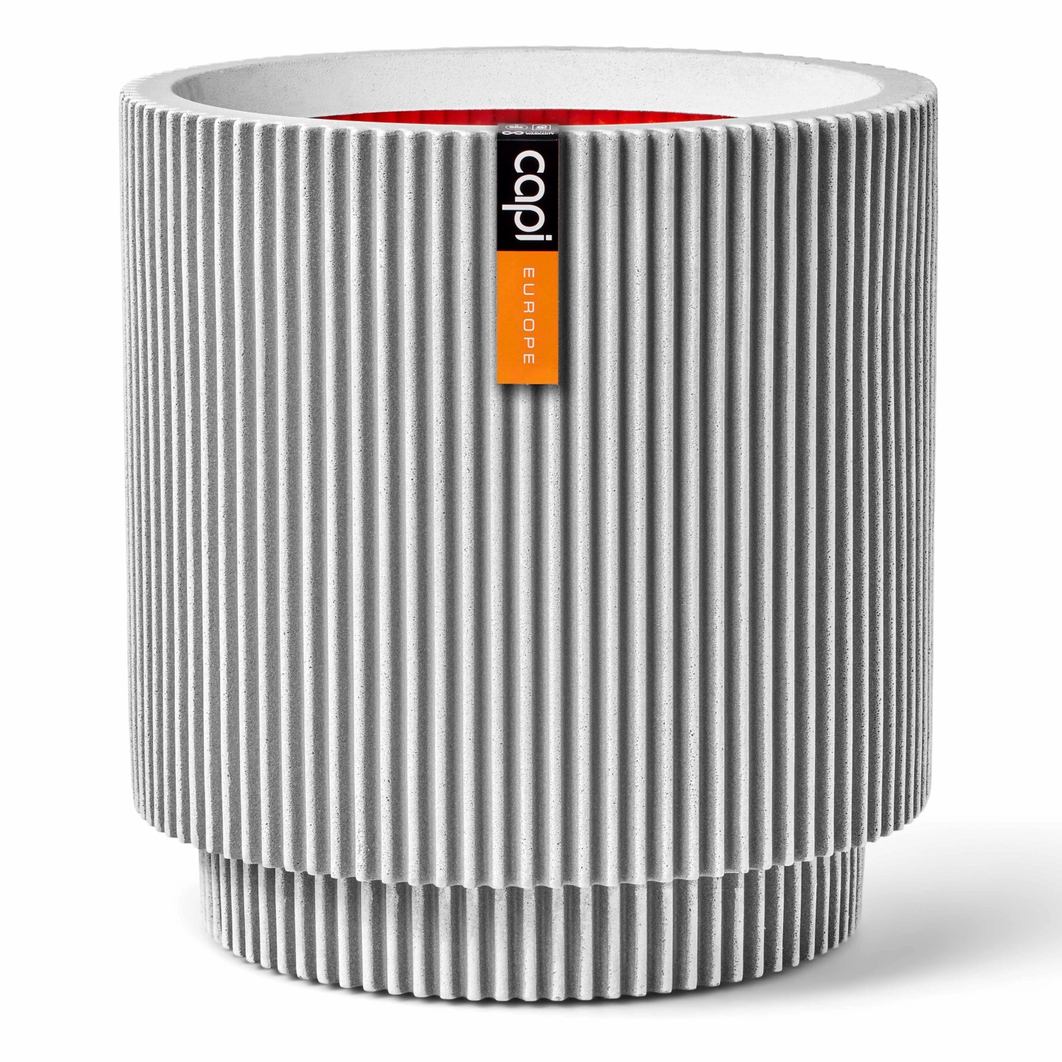 Capi Pflanzgefäß Zylinder Groove Ø 43,5 cm x 46 cm Elfenbein