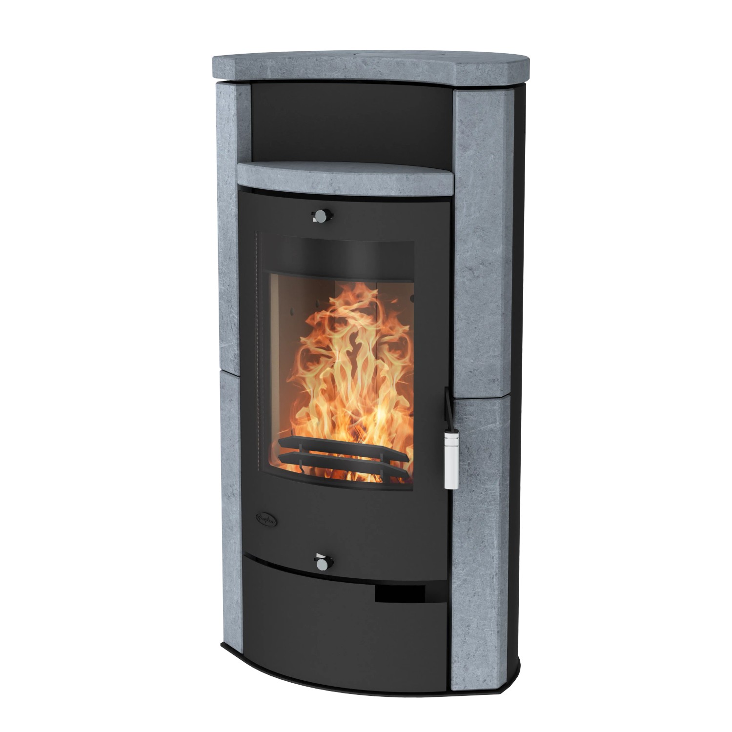 Fireplace Hamburg Kaminofen Speckstein Schwarz 6 kW