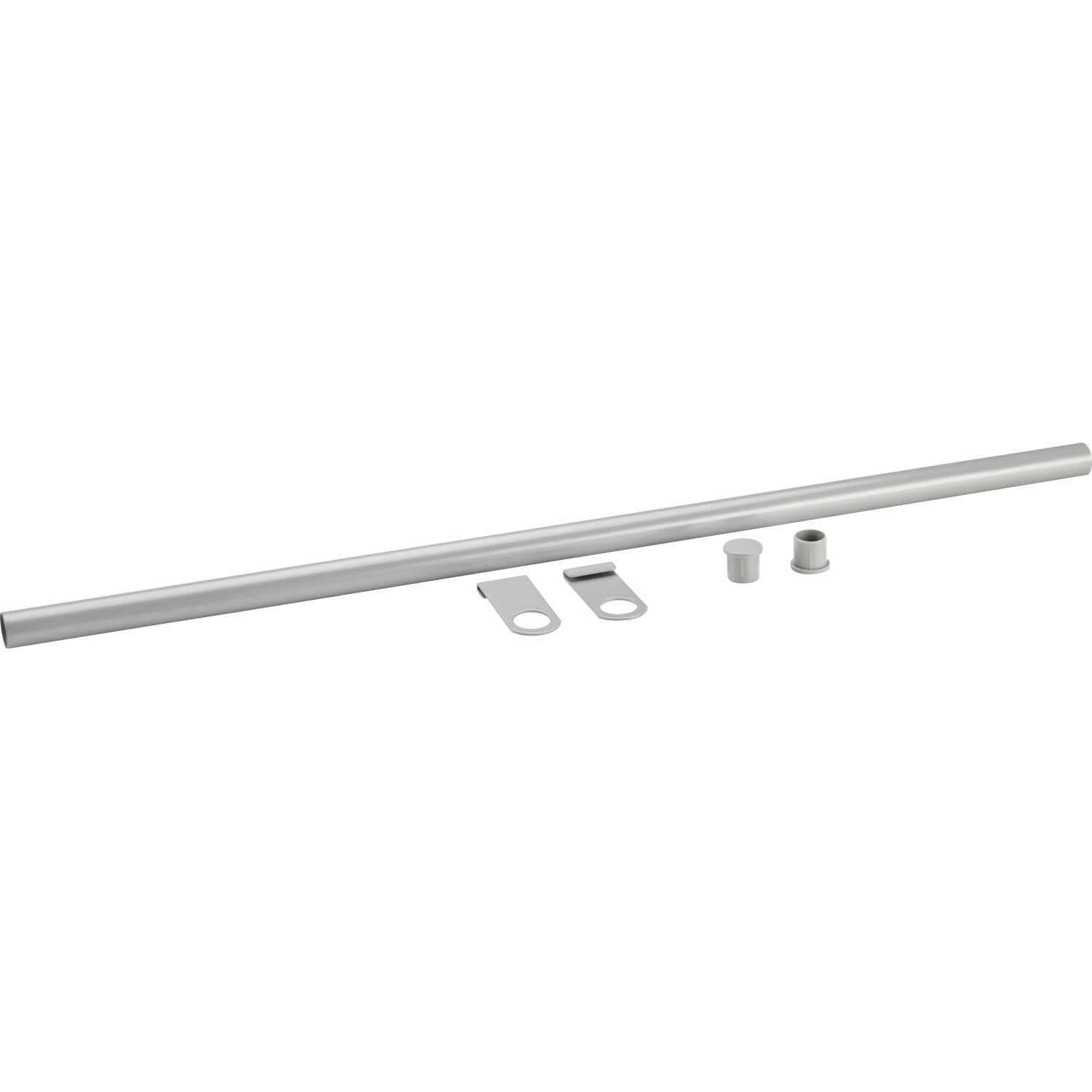 Metall-Kleiderstange 80 cm x 3,5 cm Weiß-Alu