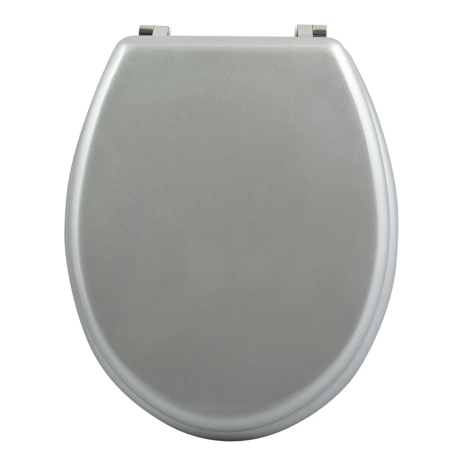 MSV WC-Sitz Cleo MDF 45 cm x 37 cm x 5,6 cm Silber