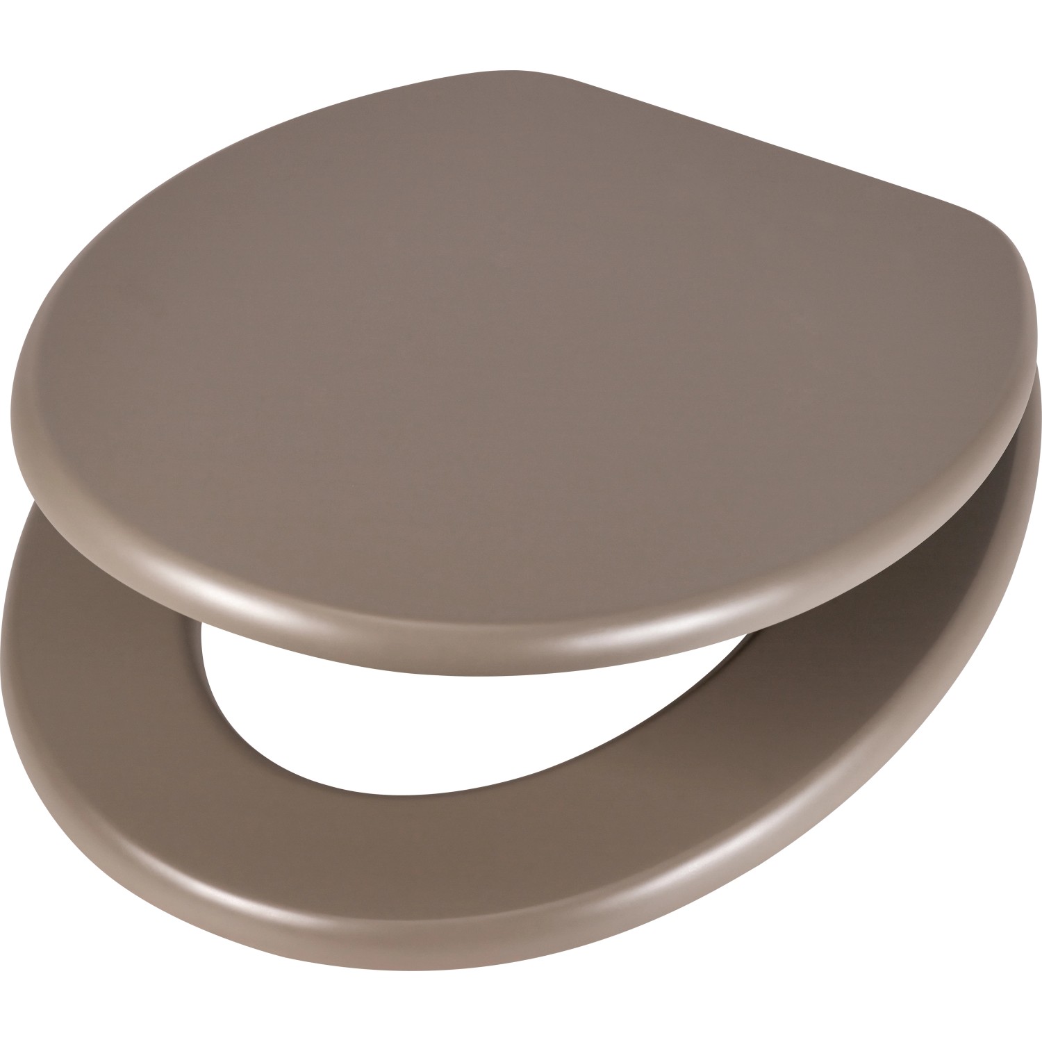 baliv WC-Sitz Pollino mit Absenkautomatik MDF Holzkern Schlammfarben