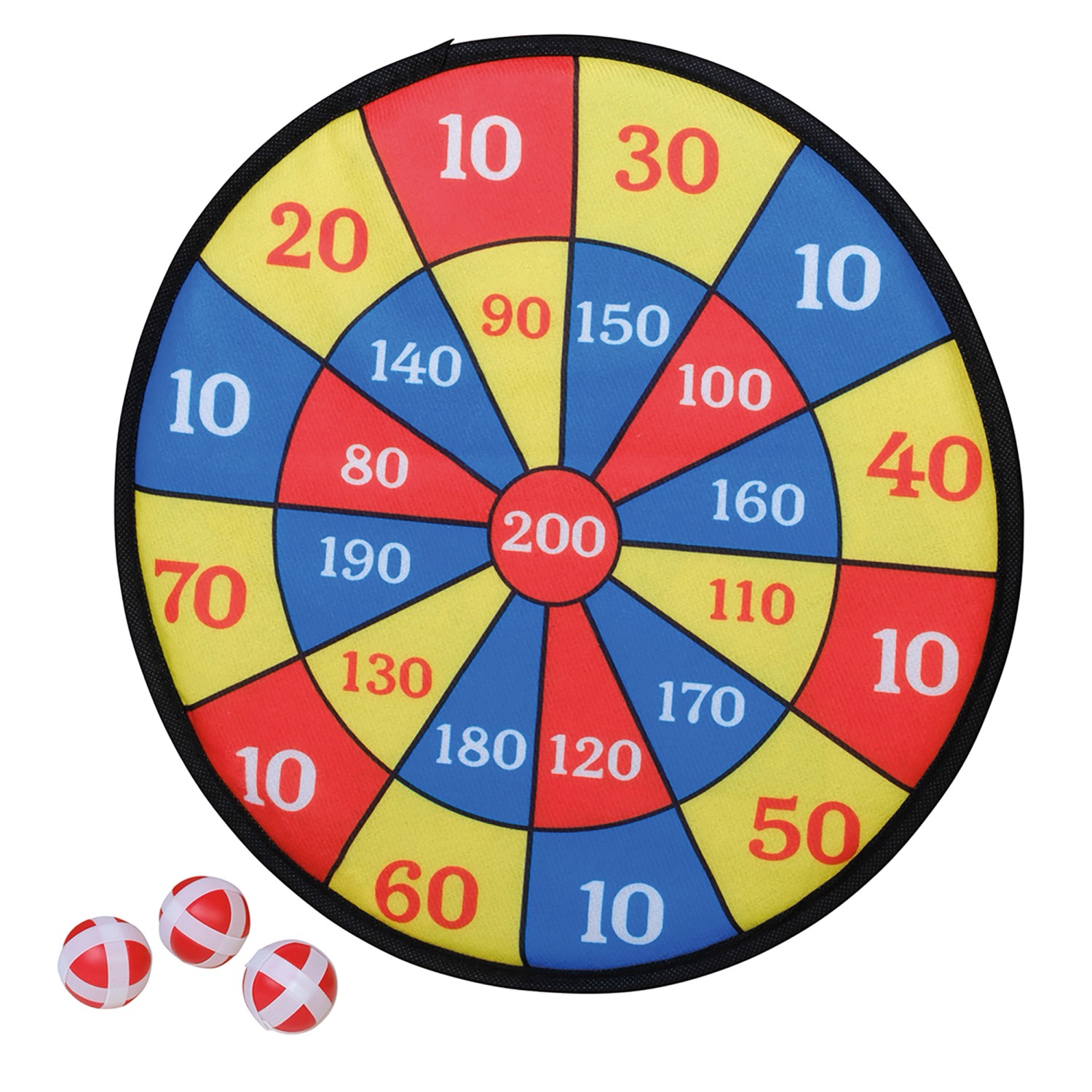 Happy People Kinder-Dartscheibe mit Klettbällen Ø 37 cm 4-teilig