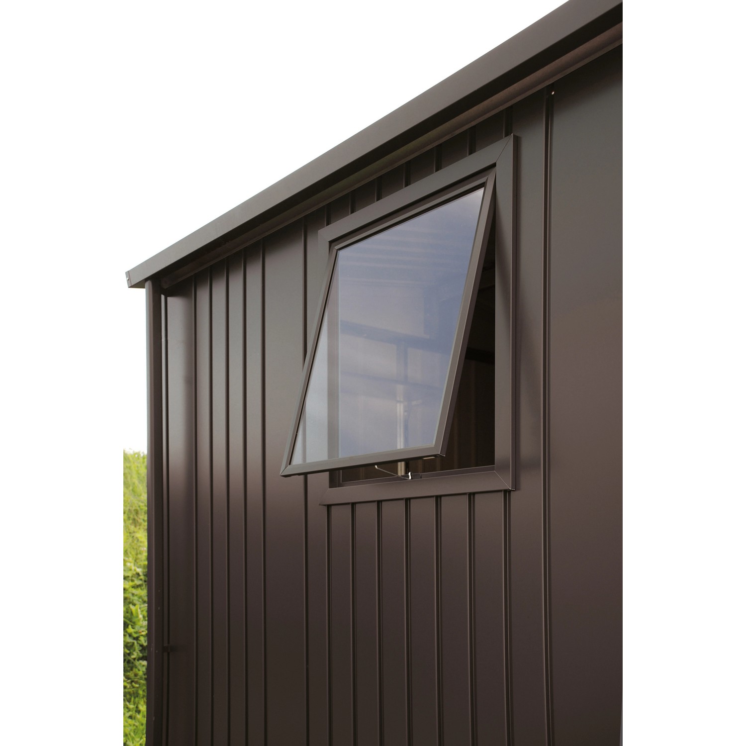 Biohort Seitenwandelement mit Fenster 188 x 81,5 x 2,5 cm Dunkelgrau-Metallic