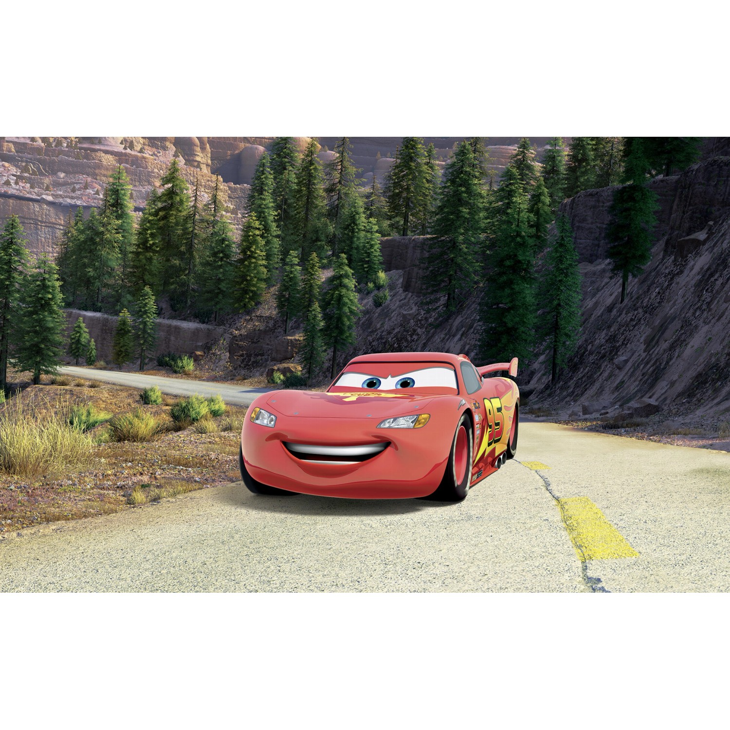 Komar Vlies Fototapete Disney and Pixar Cars Every Road Has A Story Mehrfarbig