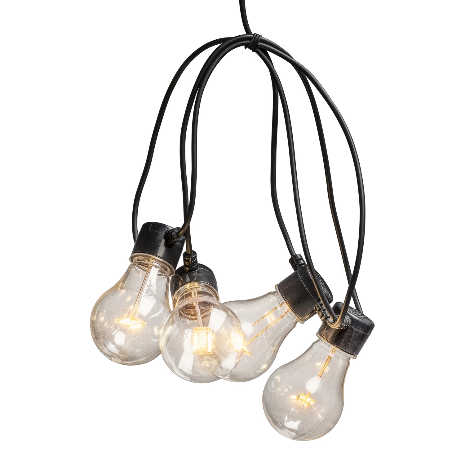 Konstsmide LED-Lichterkette Outdoor Biergarten 10 Leuchtmittel Bernsteinfarben