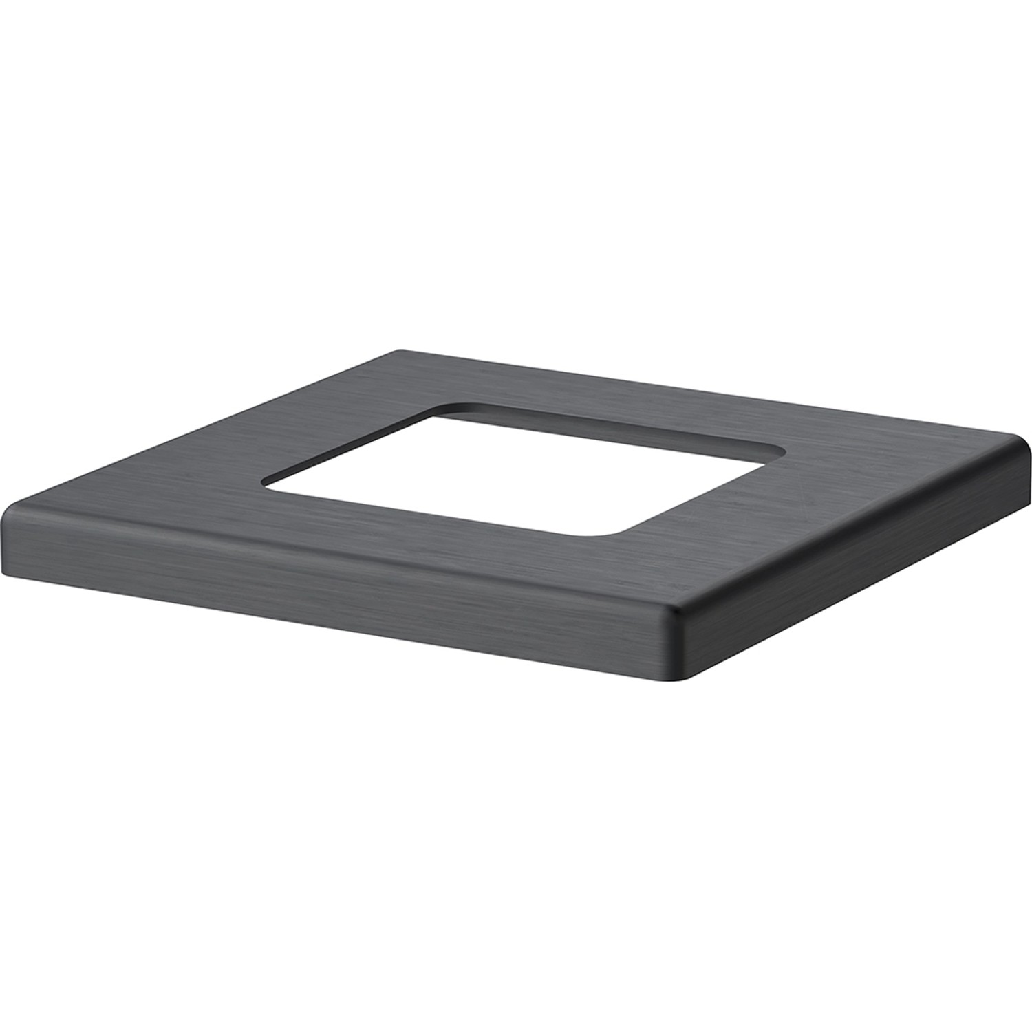 ZacAlu Abdeckplatte für Bodenanker von Zaunpfosten 7,3 cm x 7,3 cm Anthrazit