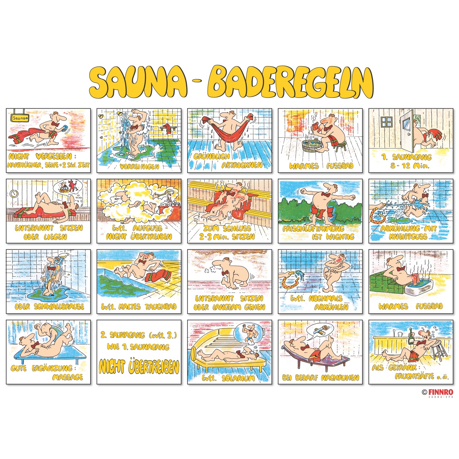 Eilo Sauna-Baderegeltafel - Herren