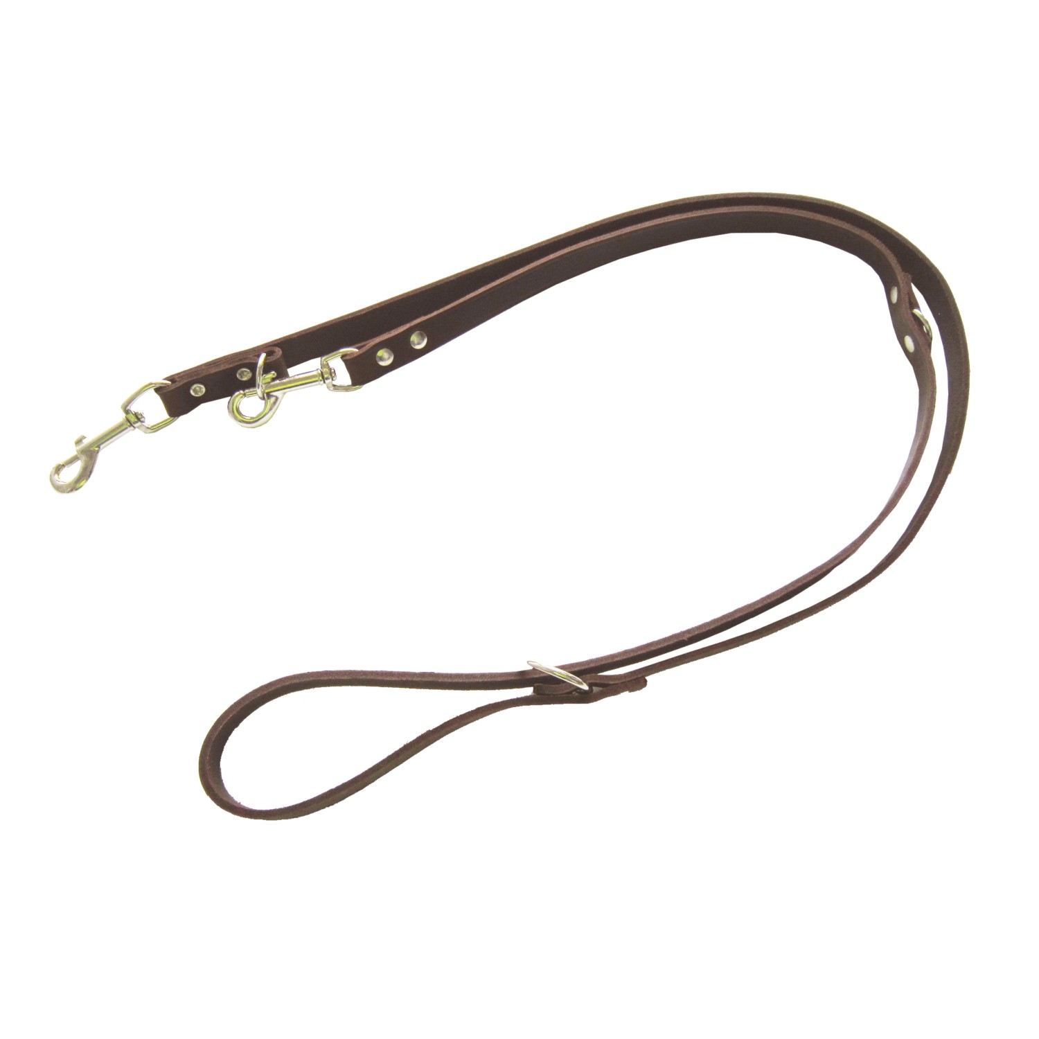 Heim Hunde-Vorführleine Softleder Breite 10 mm Länge 240 cm Braun