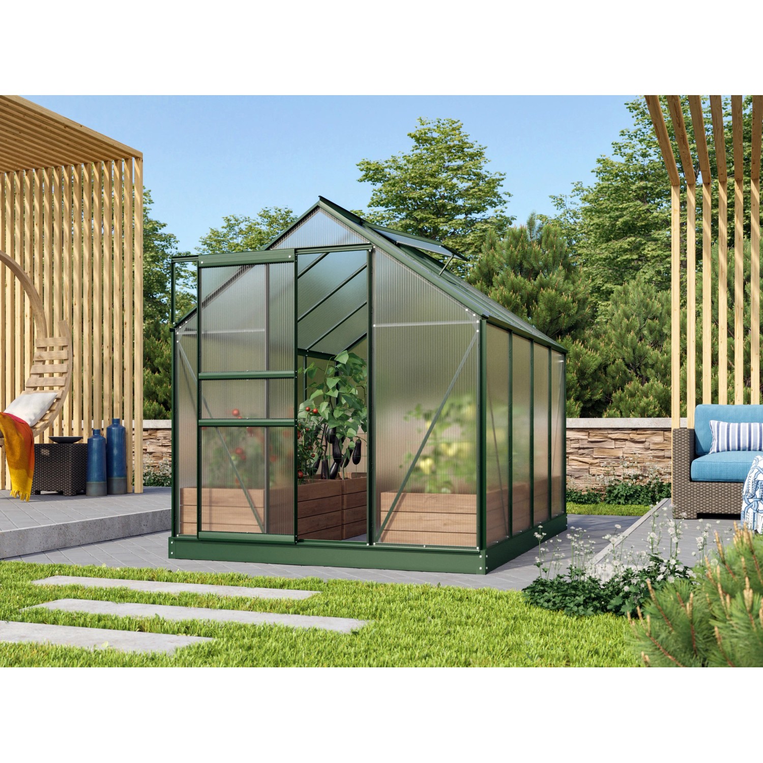 Vitavia Gewächshaus Venus 5000 Grün 5 m²