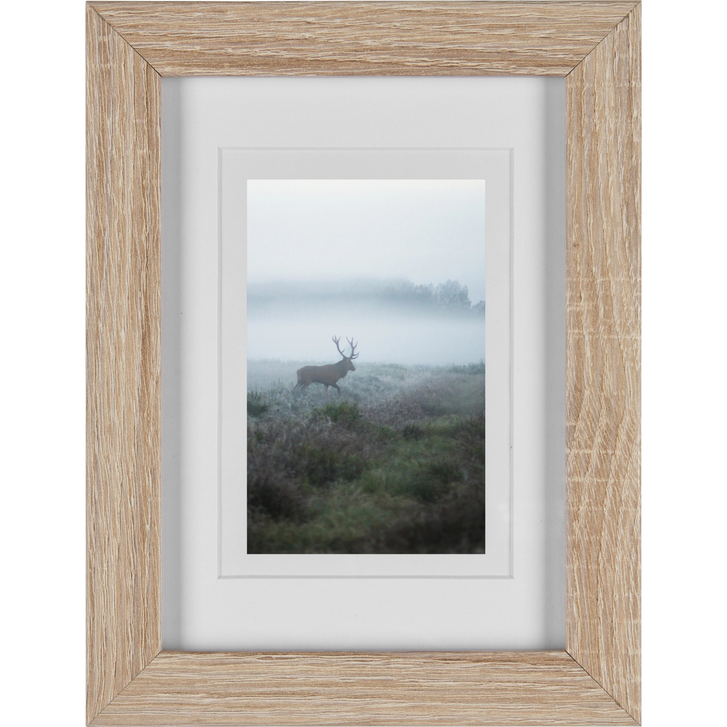 MDF-Bilderrahmen Breit Eiche Gekälkt 13 cm x 18 cm