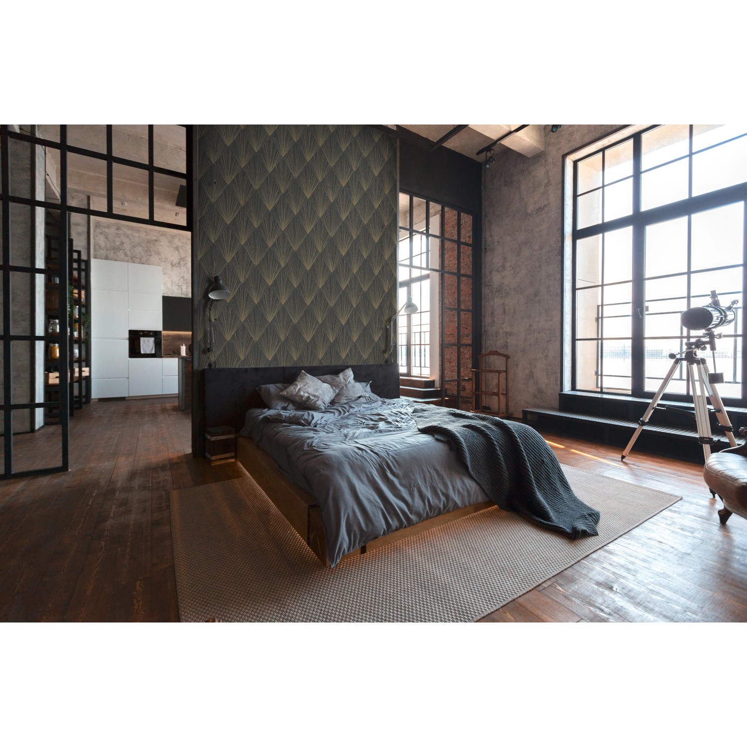 Metropolitan Stories II Vliestapete Art Deco gold schwarz FSC®