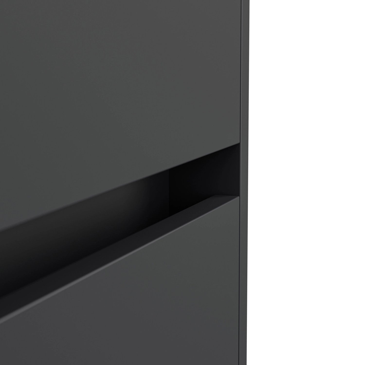 Posseik Sideboard Industrial O 3 Schubladen 2 Türen 155 cm Grafit