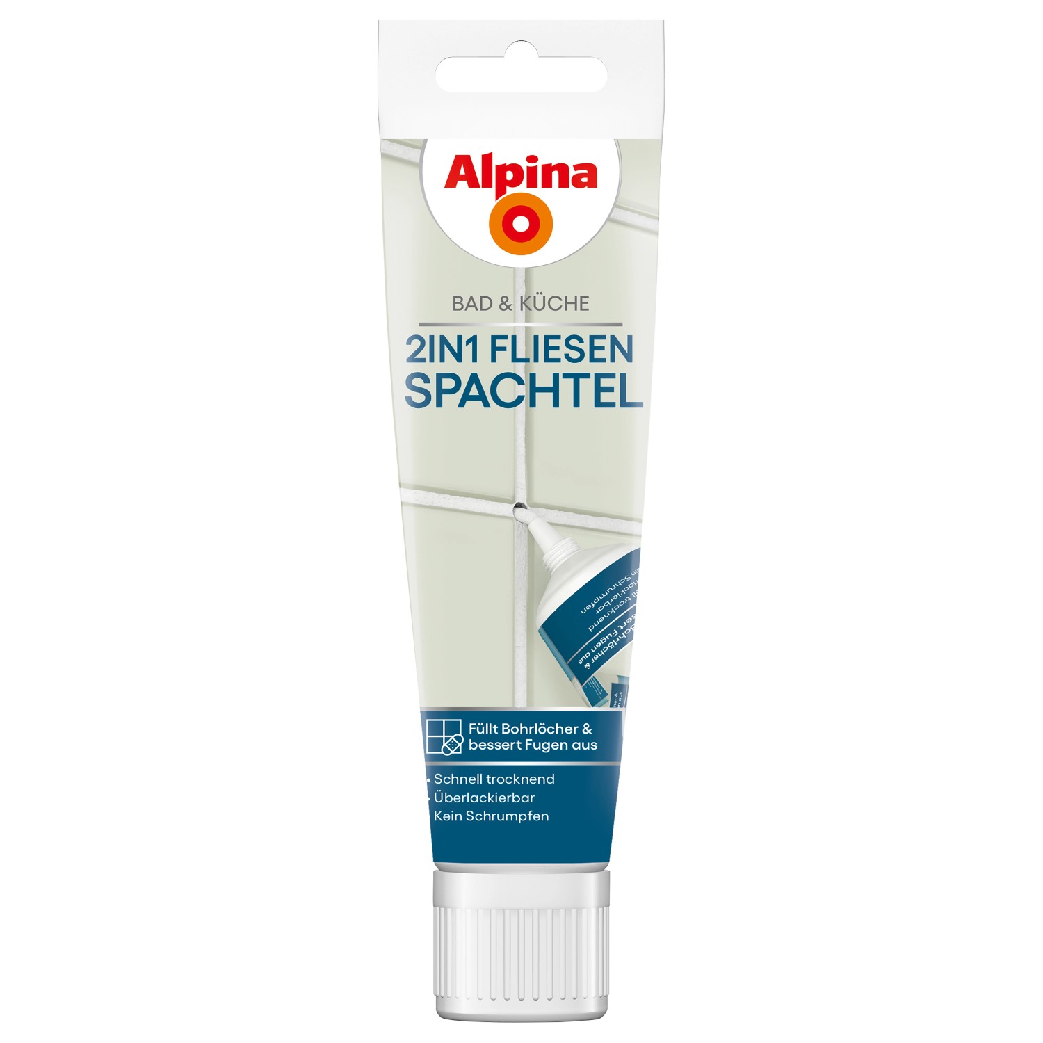 Alpina Fliesenspachtel Bad & Küche 2-in-1 Weiß 100 ml