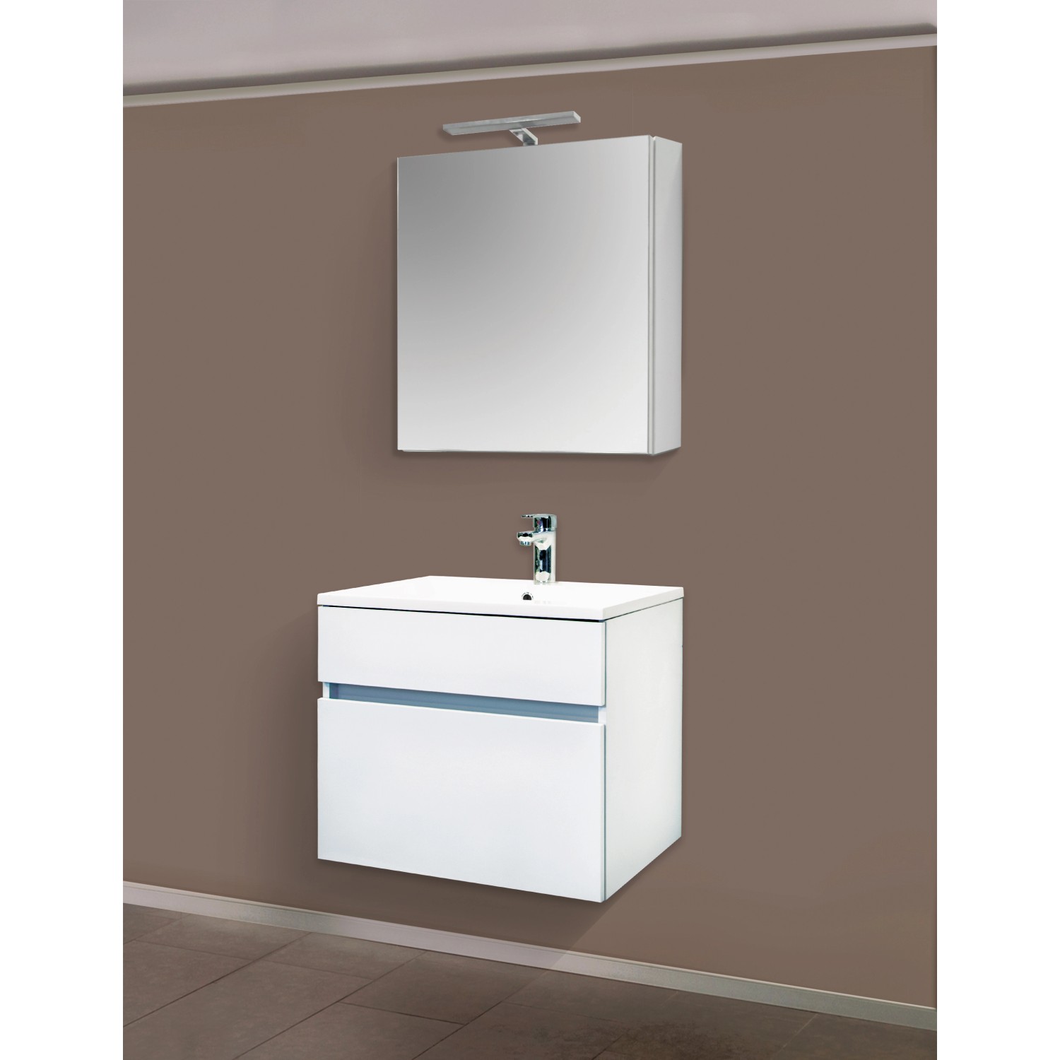 Sanotechnik Badmöbel-Set 60 cm Stella 3-teilg Weiß