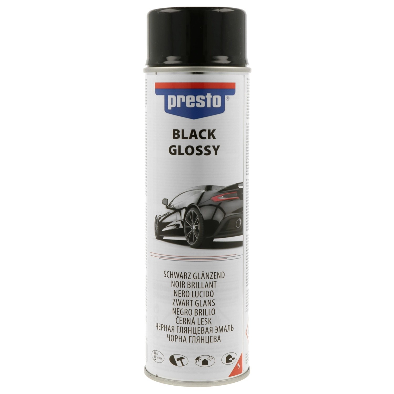 Presto Lackspray Schwarz glänzend 500 ml