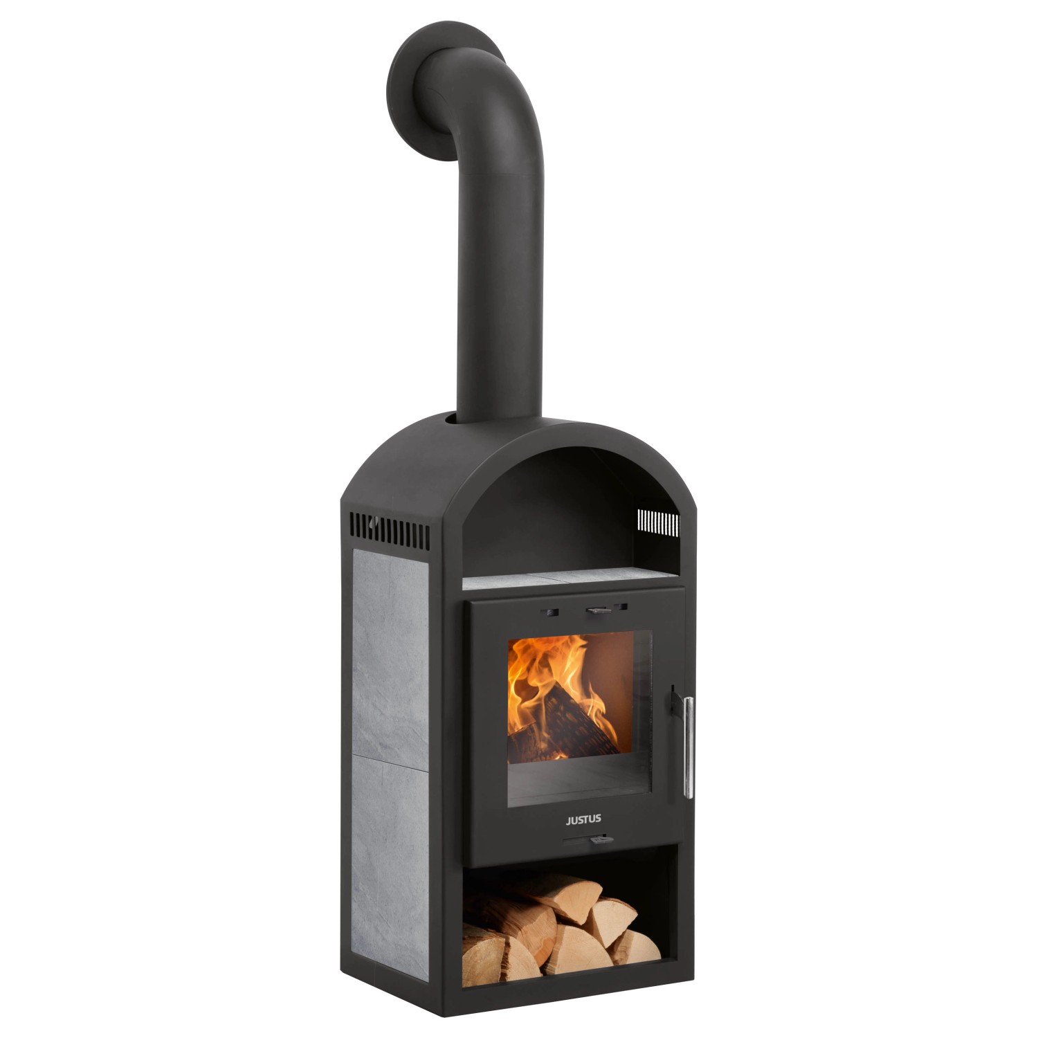 Justus Vegas Kaminofen Keramik Grau 6 kW