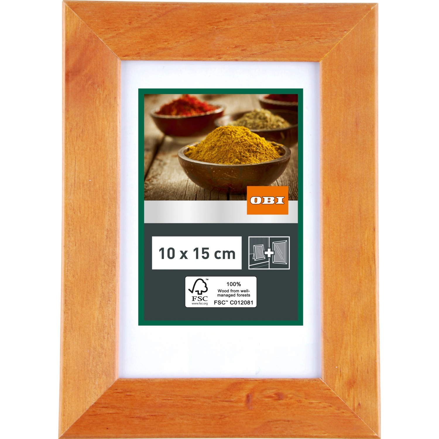 OBI Holz-Bilderrahmen Kirschbaum 10 cm x 15 cm