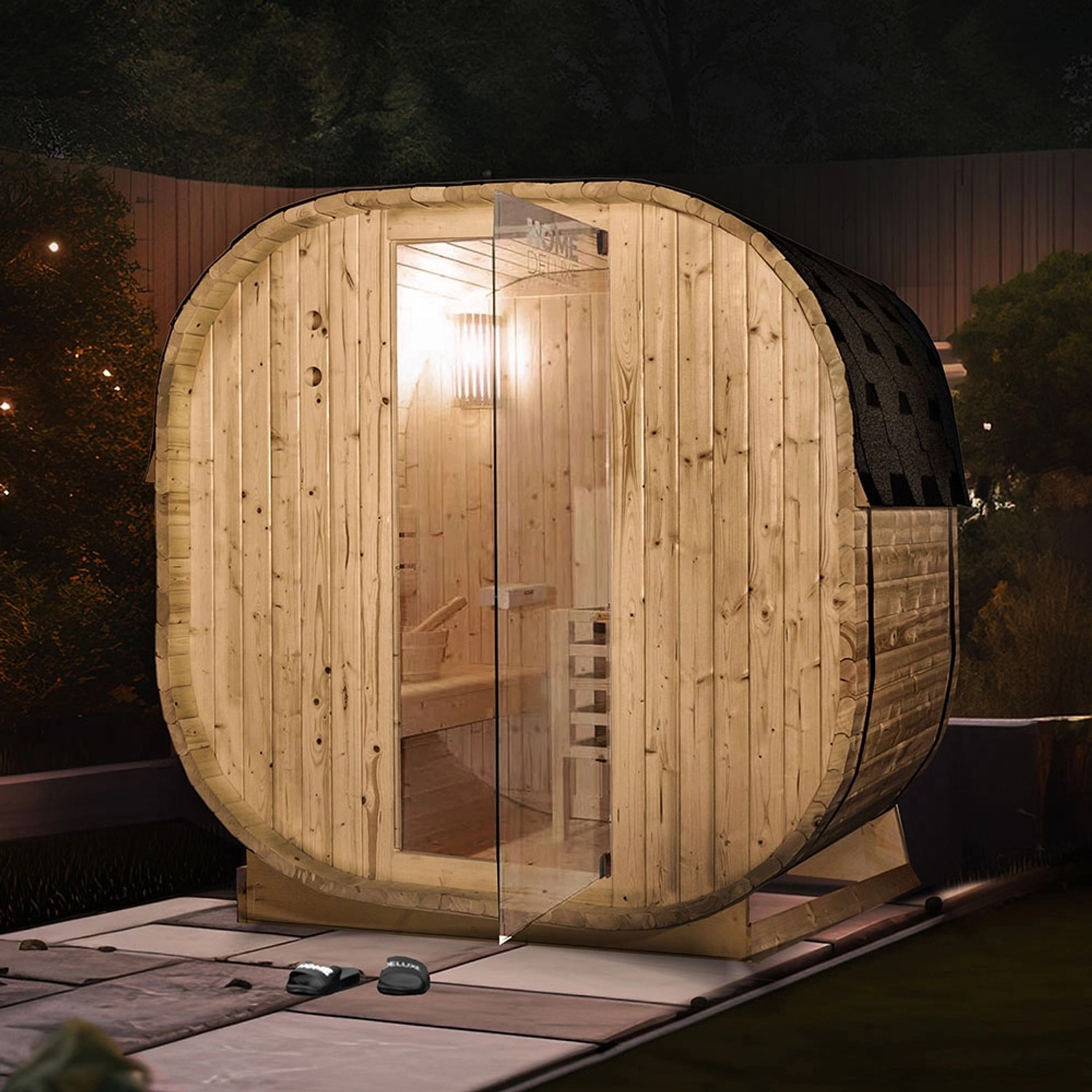 Home Deluxe Outdoor Sauna CUBE M für bis zu 2 Personen