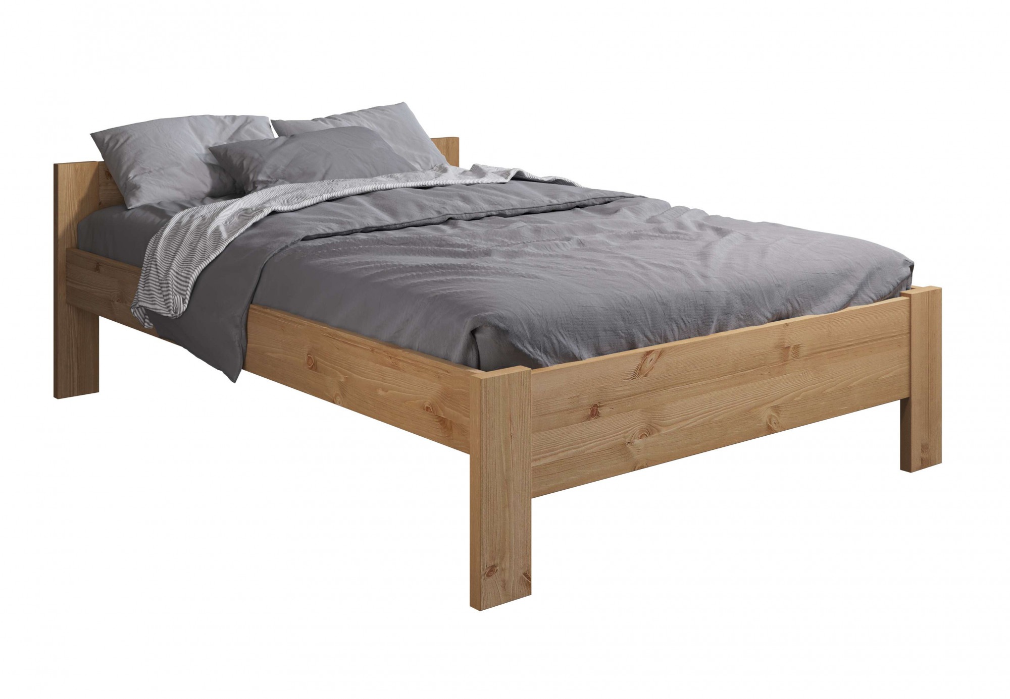 OTTO home Massivholzbett »Hero, hohe Belastbarkeit, FSC®-zertifizierte Kiefer« Breite/Belastbarkeit 140cm/180 KG, 90cm/=120 KG, aus massiver Kiefer, inklusive Lattenrost, zeitloses Design