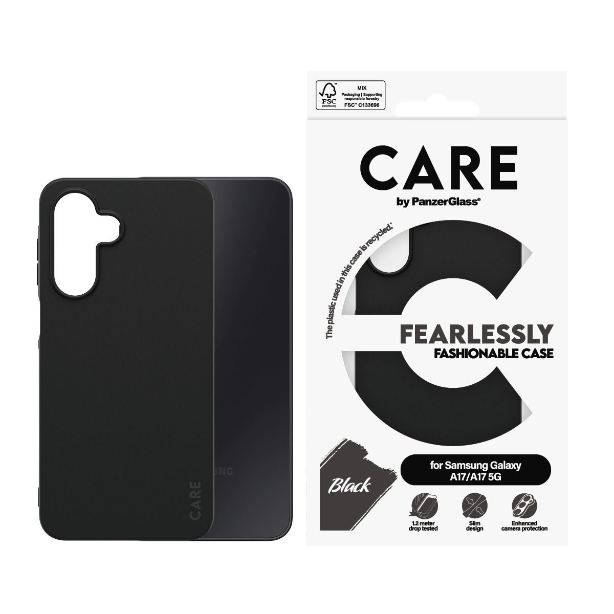 CARE by PanzerGlass Handyhülle »Fearlessly Fashionable Case für Samsung Galaxy A17/A17 5G« Samsung Galaxy A17 Samsung Galaxy A17 5G Backcover, Schutzhülle, Handyschutzhülle, Case, Schutzcase, stoßfest