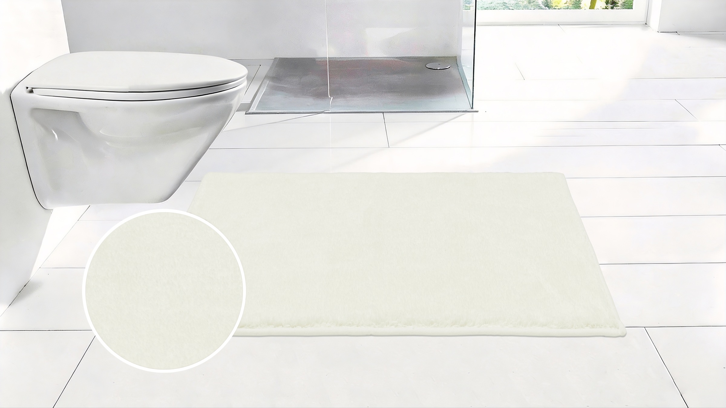 OTTO home Badematte 'Cali, Badvorleger, Badezimmer Teppich, Duschvorleger' Höhe 10 mm rutschhemmend beschichtet fußbodenheizungsgeeignet schnell trocknend weich, Uni Farben, auch als Teppich erhältlich