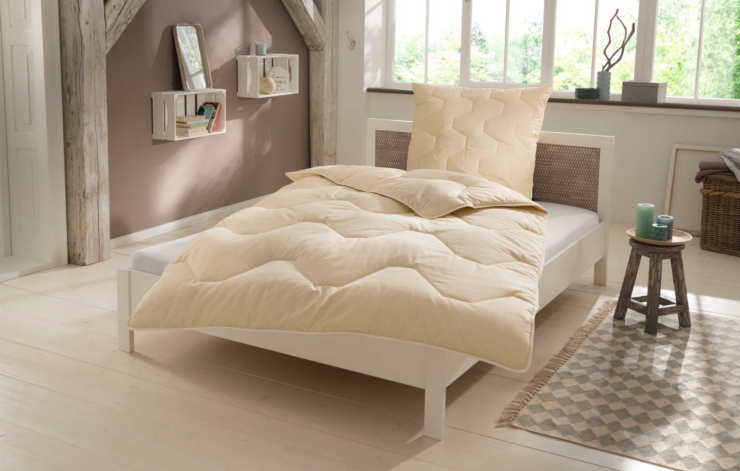 Älgdröm Naturfaserbettdecke »Baumwolle 60 °C, Bettdecke 135x200 cm, 155x220 cm, 200x200 cm« normal Füllung 100% Baumwolle 1 Stk. tlg. Bettdecken, Sommer, Winter, 4 Jahreszeiten, Decke, Made in Germany