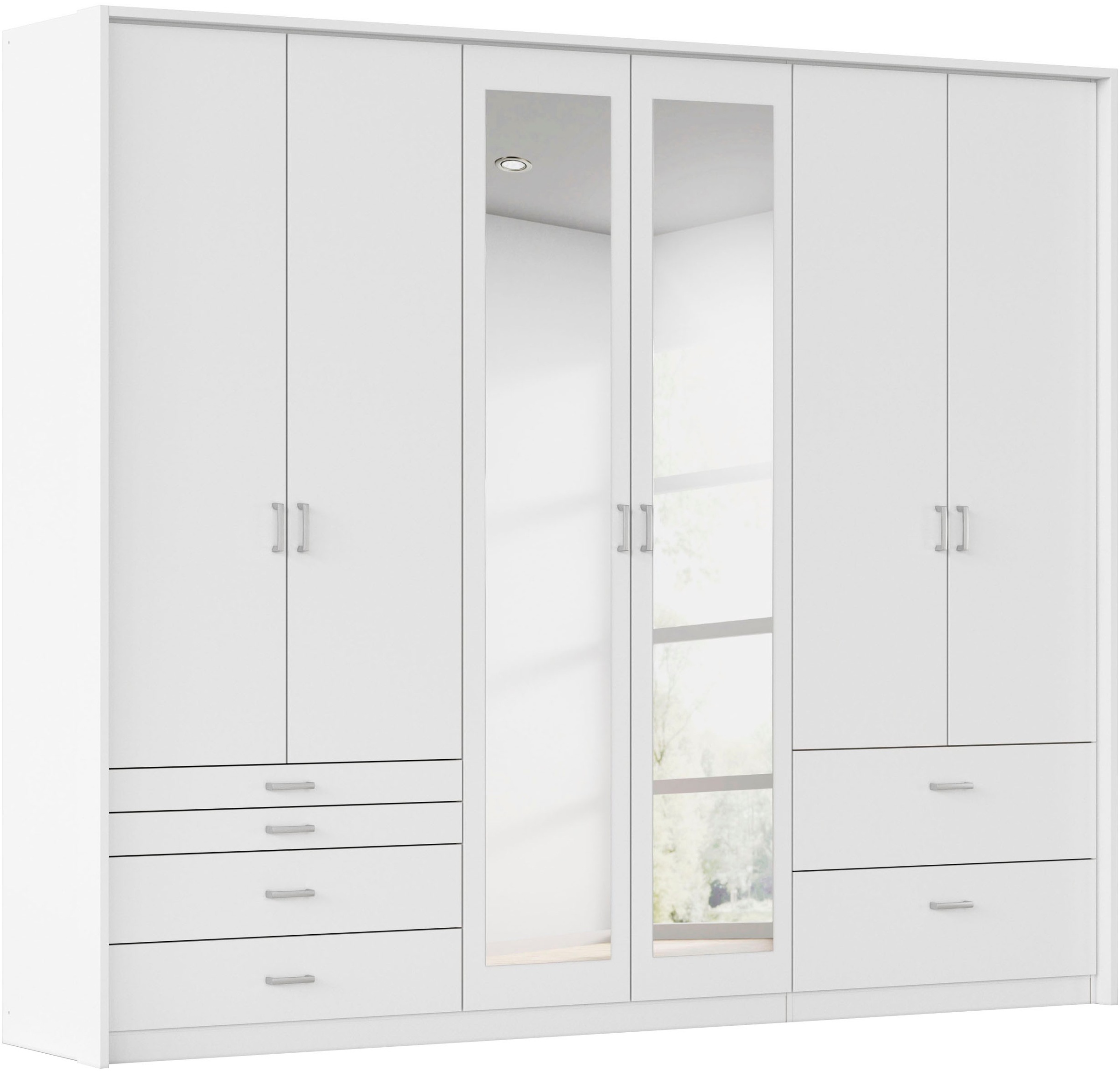 rauch Drehtürenschrank »Kleiderschrank Schrank Garderobe Wäscheschrank WILDBERG« Breiten 230/275 cm, Höhen 212/231 cm, mit 6 Schubladen, obere Schublade mit Holz-Einteilung MADE IN GERMANY