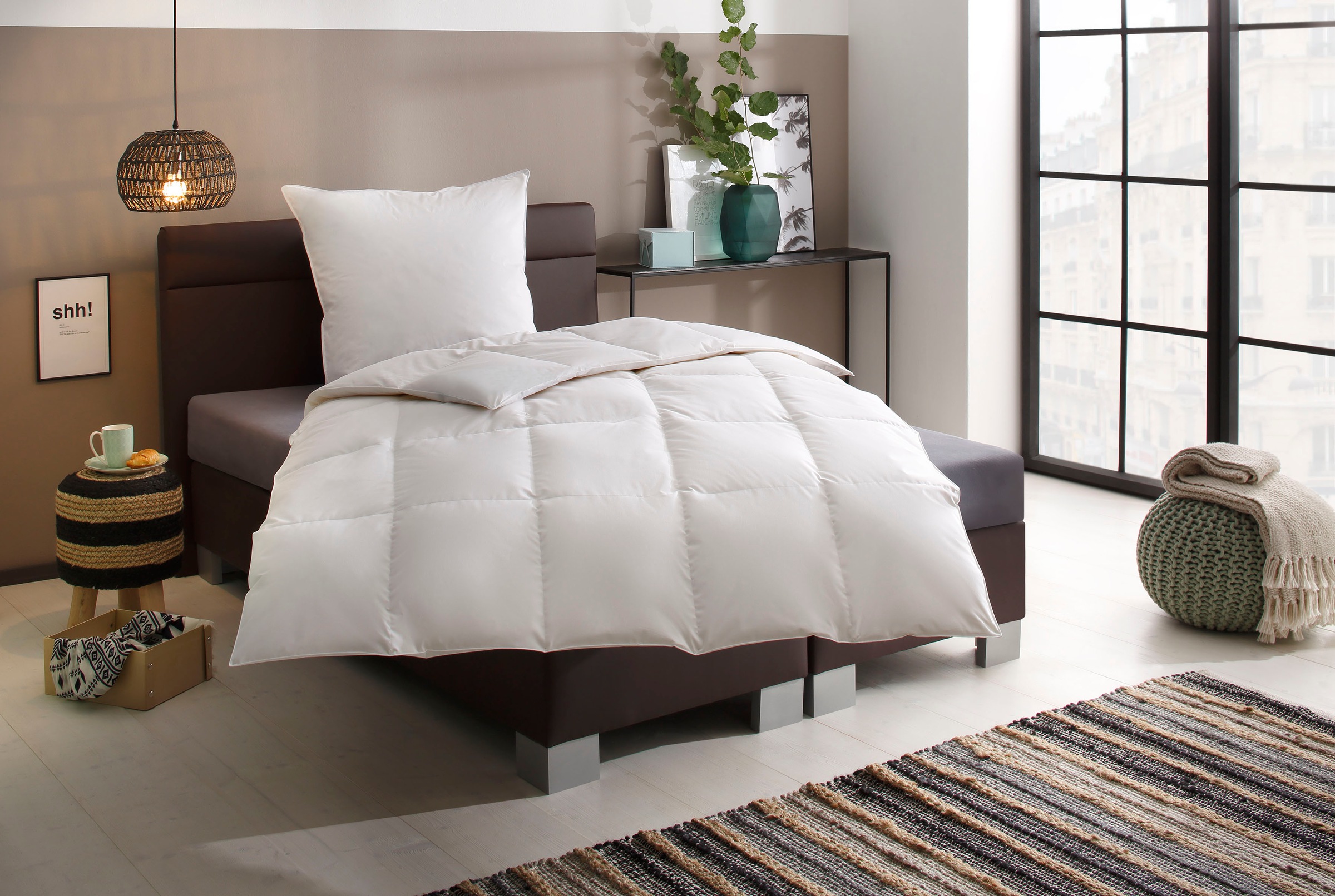 Älgdröm Daunenbettdecke »Lasse, Bettdecke 135x200 cm, 155x220 cm und weitere Größen« normal Füllung 100Daunen 1 Stk. tlg. Bettdecken, Sommer, Winter, Decke ist Made in Green zertifiziert