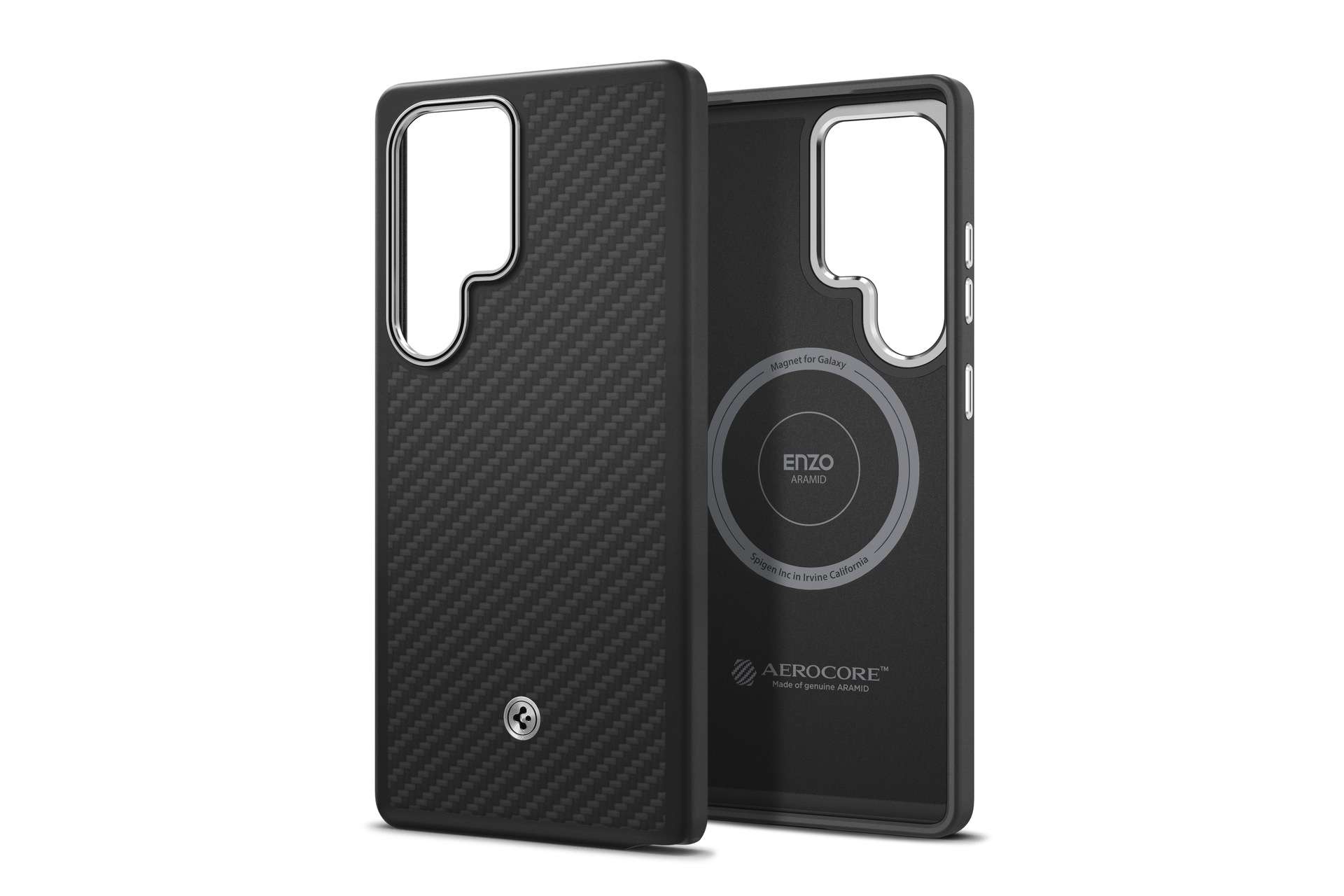 Samsung Handyhülle »Designed for Samsung Spigen Enzo Aramid Case with Magnet für S25 Ultra« Samsung Galaxy S25 Ultra Backcover, Schutzhülle, Handyschutzhülle, Case, Schutzcase, stoßfest