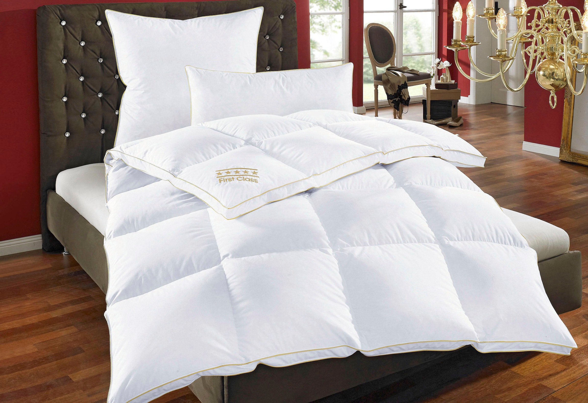 OBB Daunenbettdecke »Emilias, Bettdecken für Sommer und Winter, Ganzjahresdecke« extrawarm Füllung 90% Daunen, 10%Federn 1 Stk. tlg. Bettdecke 135x200 cm, 155x220 cm, weitere Größen, Made in Germany