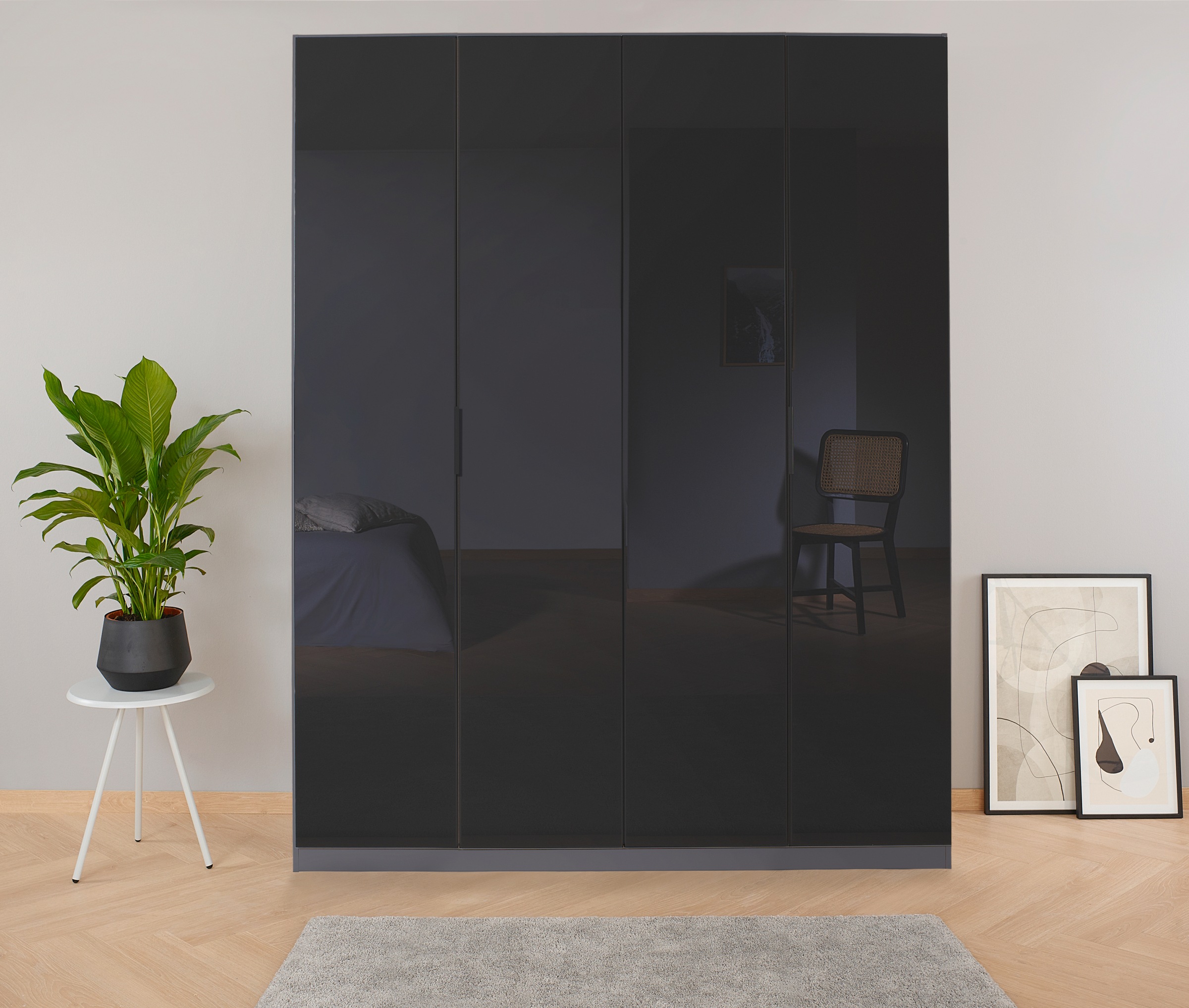 rauch Drehtürenschrank »Kleiderschrank Schrank Garderobe KOLUNA mit hochwertiger Glasfront« Breiten 181/226/271/315 cm Höhen 210/229 cm, inkl. 2 Innenschubladen sowie extra Einlegeböden MADE IN GERMANY