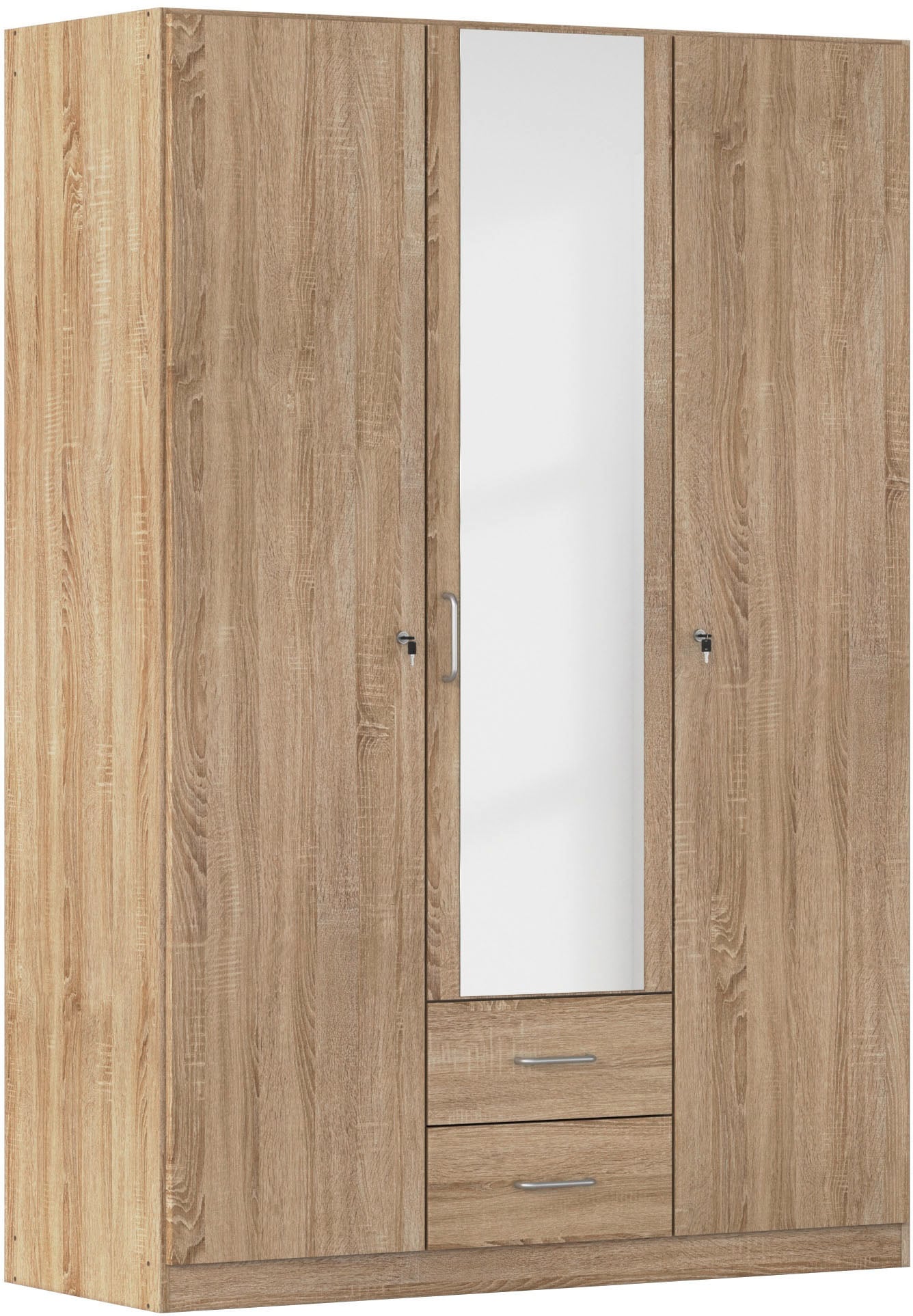 rauch Kleiderschrank »Schrank Garderobe Garderobenschrank Putzschrank Wäscheschrank BERGHEIM« Breiten 91/136/181 cm, Höhe 197 cm, 2 Außenschubladen, Tür/en abschließbar je 2 Schlüssel MADE IN GERMANY