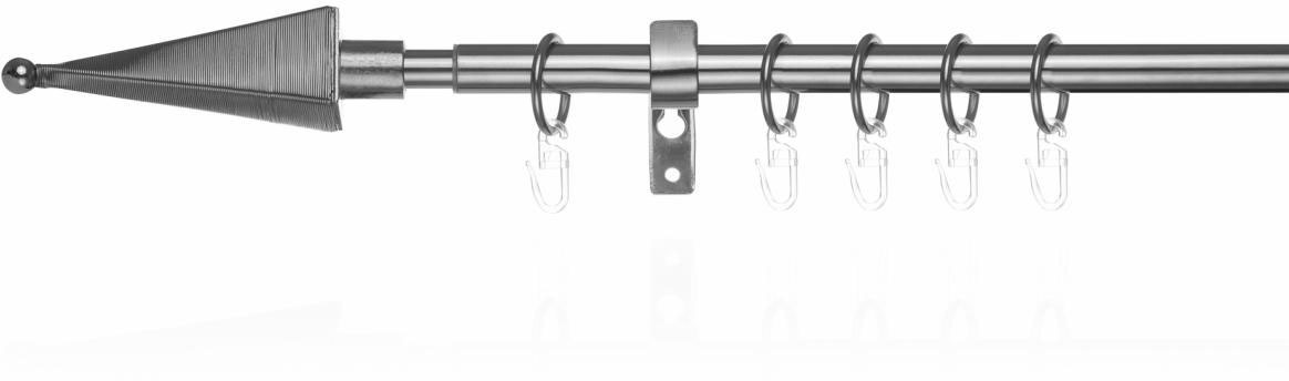 LICHTBLICK ORIGINAL Gardinenstange »Gardinenstange Pyramide, 16 mm, ausziehbar 130 - 240 cm« Ø 16 mm 1 läufig-läufig ausziehbar Einläufige Vorhangstange mit Ringen für Gardinen und Stores.