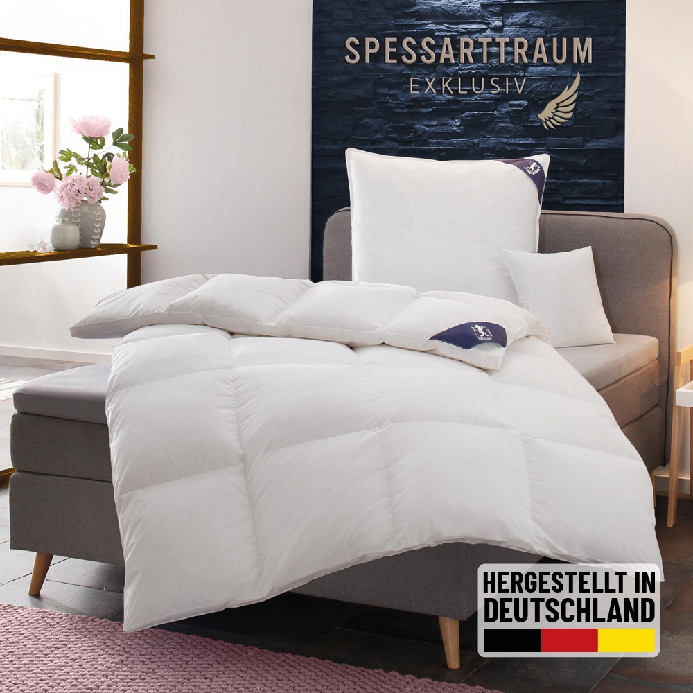 SPESSARTTRAUM Daunenbettdecke »Exklusiv, Bettdecken für Sommer und Winter, Decke« polarwarm Füllung 100DaunenKlasse1Downpasszertifiziert 1 Stk. tlg. 5 Wärmeklassen & 8 Größen, Bestseller