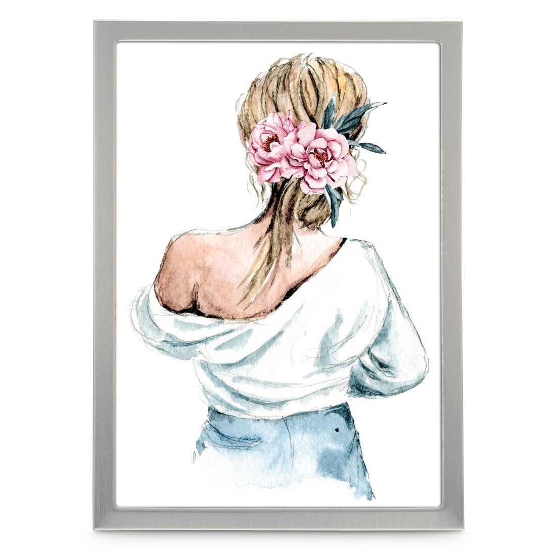 Hama Bilderrahmen »Bilderrahmen 13 x 18 cm für 1 Bild, zum Aufhängen und Stellen, silber« für 1 Bilder 1 Stk. tlg. Portraitrahmen, Aluminium, Hochformat, Querformat, Tischaufsteller