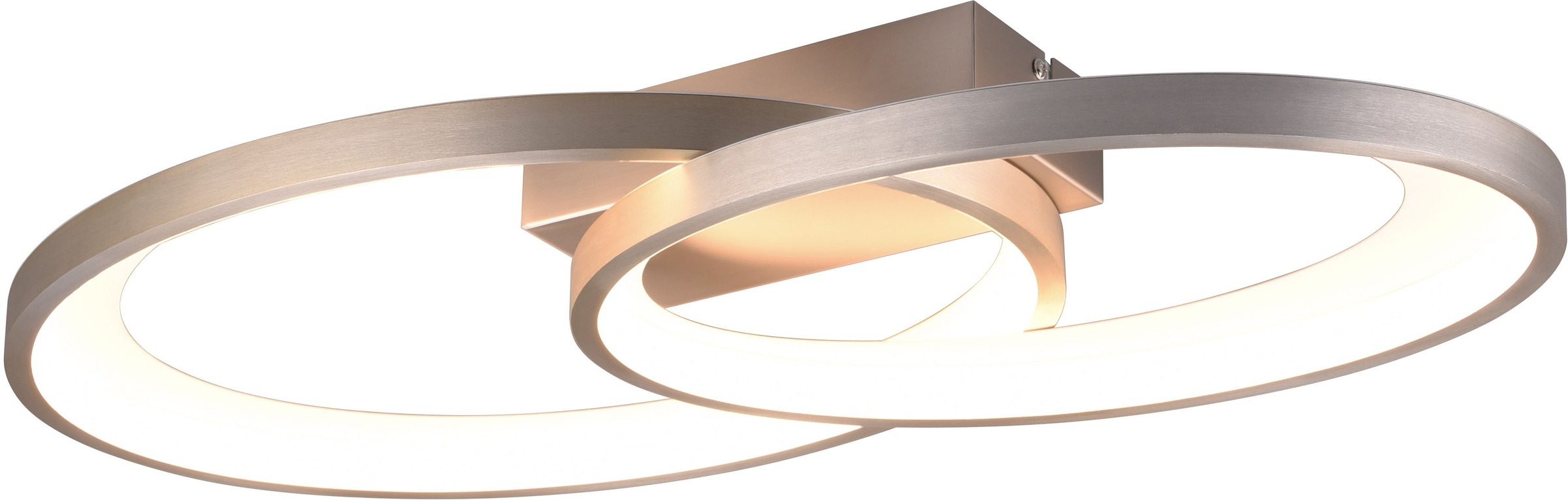 REALITY Leuchten LED Deckenleuchte »MALAGA, LED Deckenlampe warmweiß 25W 2900 Lumen auch Wandmontage mögl.« LED-Board 1 Stk. Warmweiß indirektes Licht, 57x30cm, Wand- Deckenleuchte Schlafzimmer Wohnzimmer