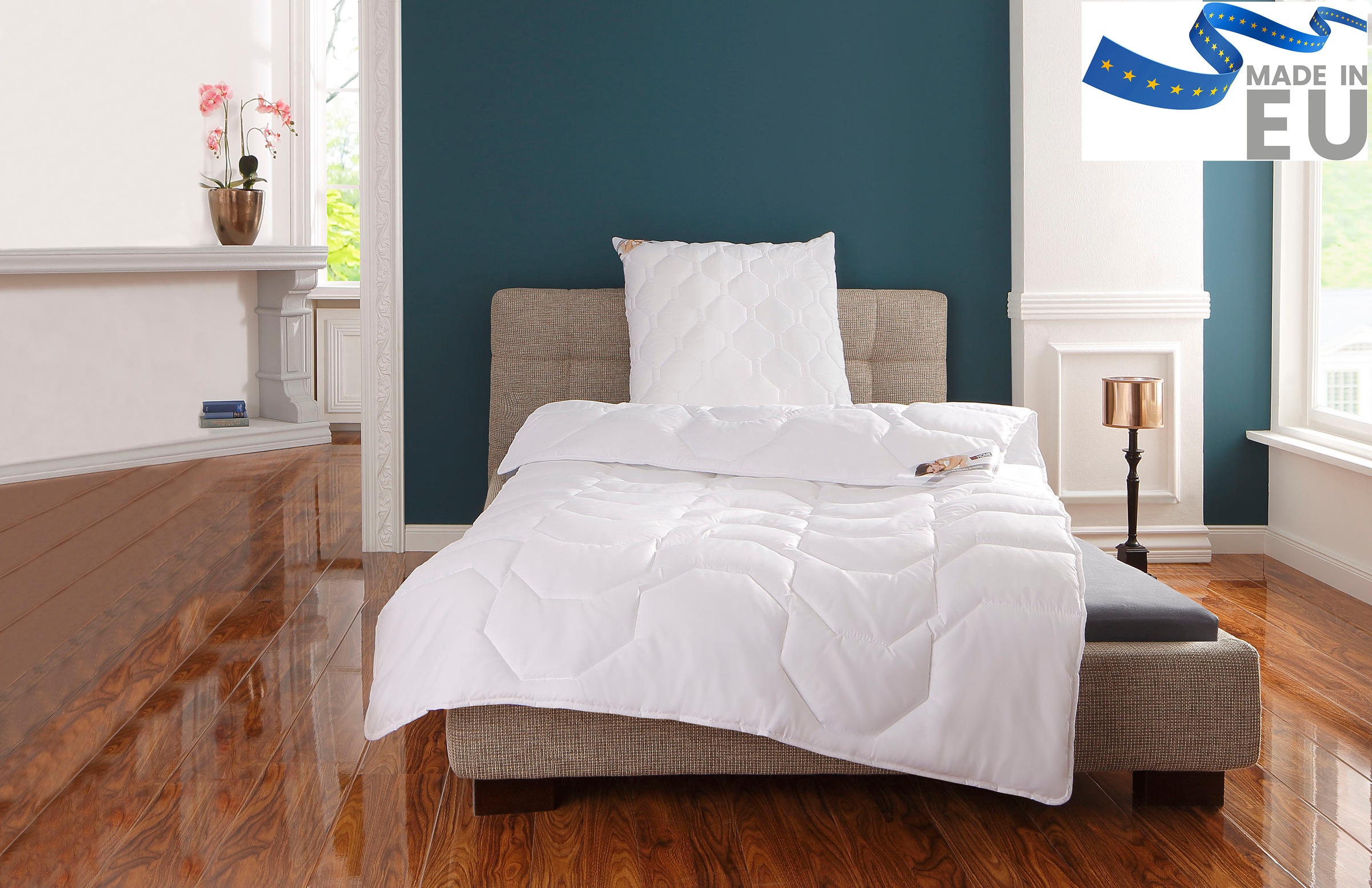 my home Microfaserbettdecke »Rike, Bettdecke 135x200 cm, 155x220 cm« 4-Jahreszeiten Füllung Polyester Bezug Polyester 1 Stk. tlg. Bettdecken, Sommer, Winter, 4 Jahreszeiten, Decke kochfest bis 95°C