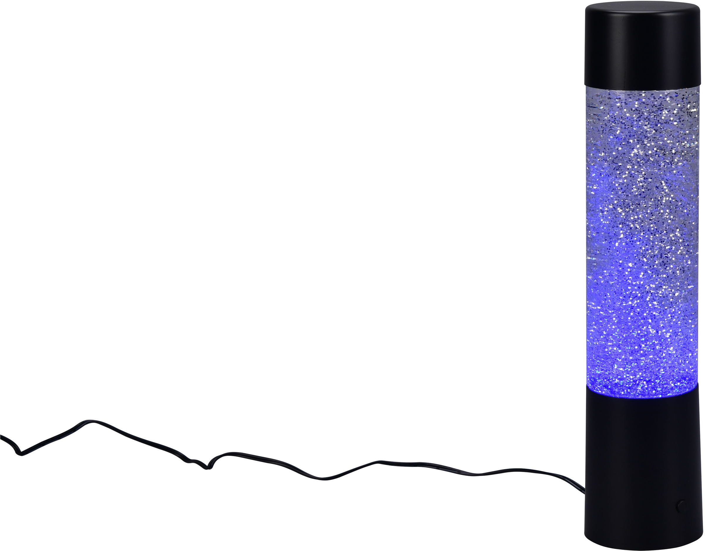 REALITY Leuchten LED Tischleuchte »GLITTER, LED Wassersäule mit RGB Farbwechsel Glitzeroptik Kinderzimmer« LED-Board 1 Stk. RGB Tischlampe Wasser Farbeffekte gelb grün blau Höhe 34cm LED Kinderlampe