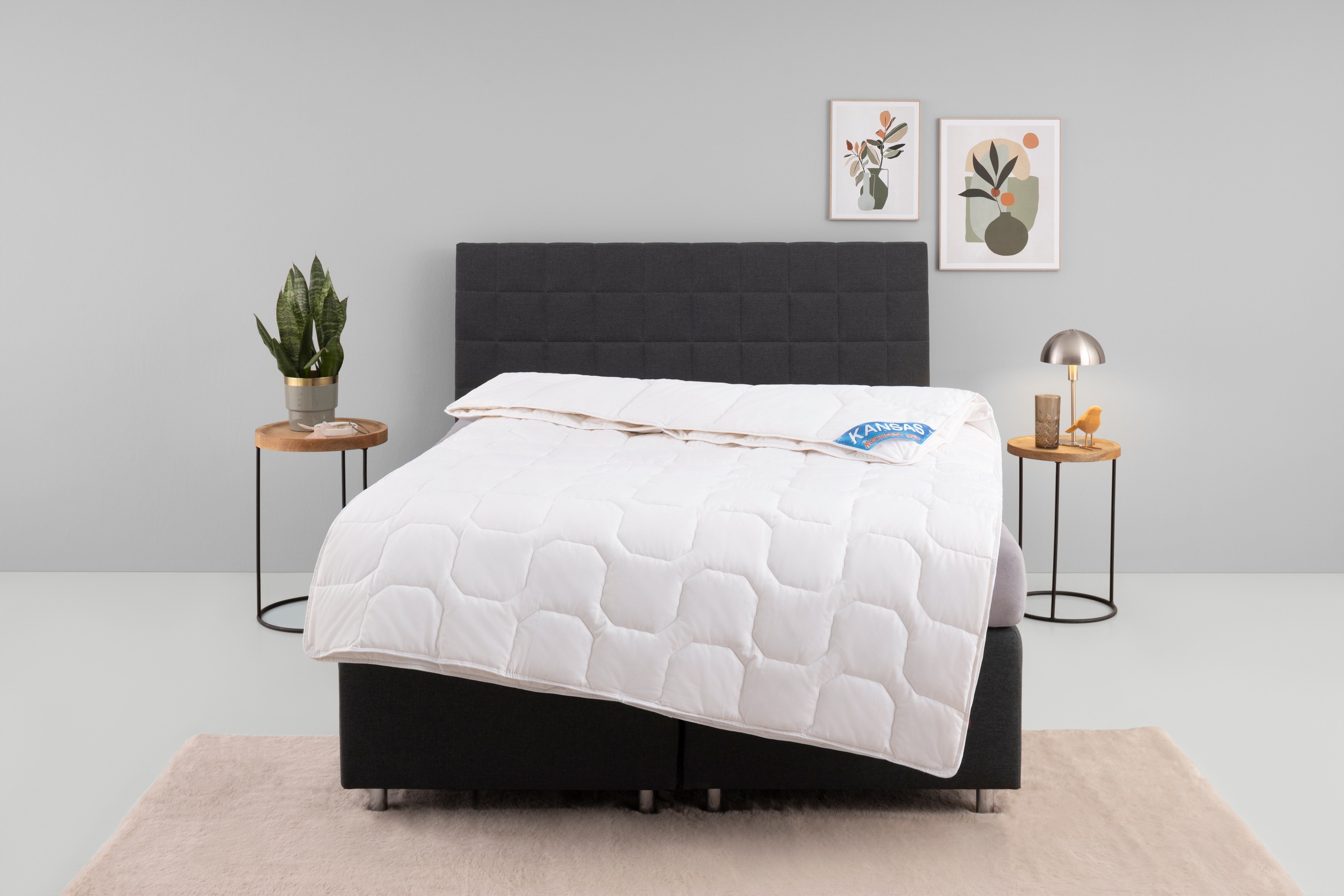 fan Baumwollbettdecke »Kansas, Bettdecken für Sommer und Winter, Decke« 4-Jahreszeiten Füllung 100% Baumwolle 1 Stk. tlg. Bettdecke 135x200 cm, 155x220 cm und weiteren Größen, Made in Germany