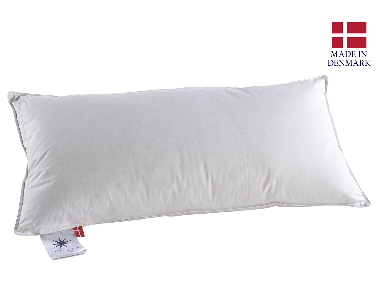 Universe of sleeping 3-Kammer-Kopfkissen »Mercury 3-Kammer Kopfkissen, 90% Daunenfüllung, natürliche Materialien« Füllung: 90% Entendaunen/10% Federn im Auβenkammer 1 Stk. tlg. Hochwertige Kissen, 40x80 cm. in Medium Höhe, Made in Denmark