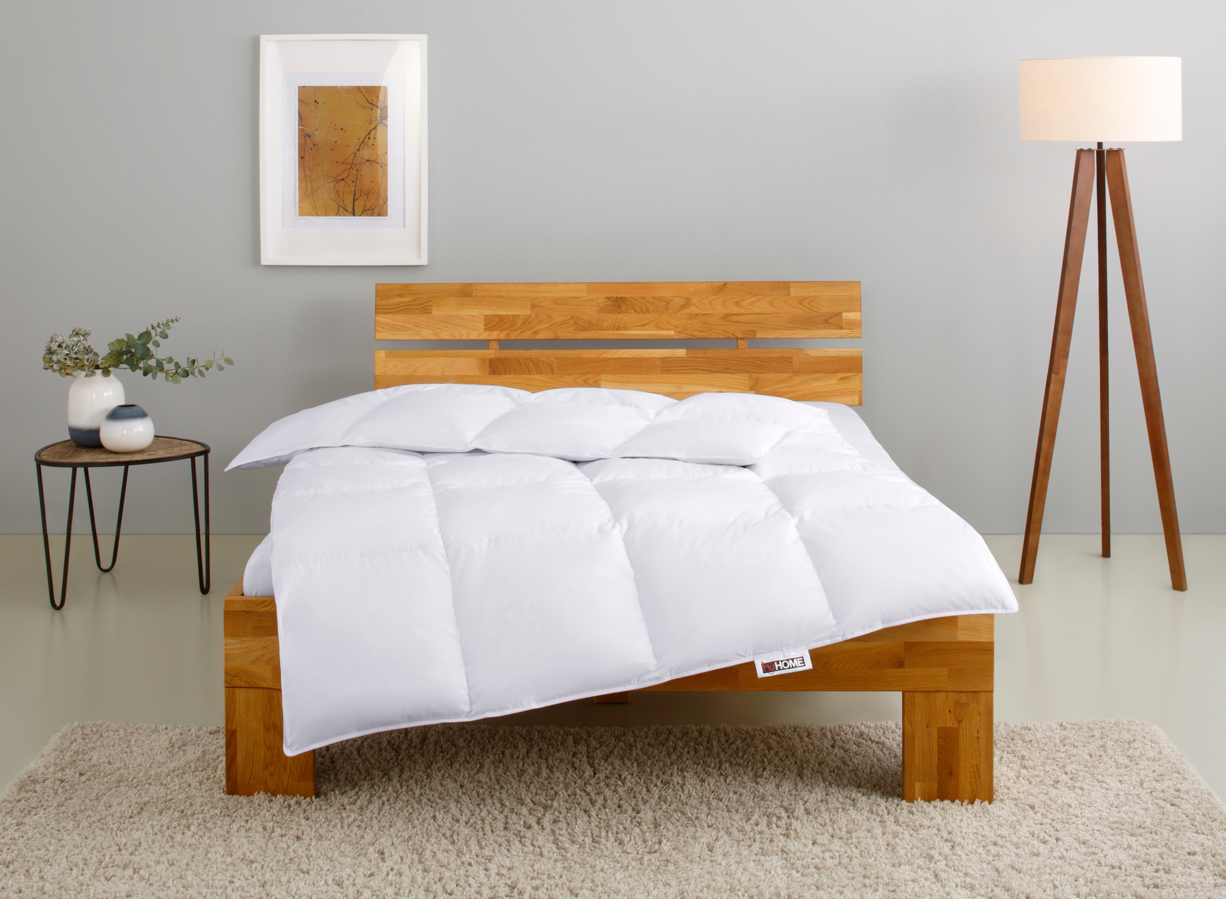 my home Federbettdecke »RINA, Bettdecke in 135x200 cm & 155x220 cm, Made in Germany« normal Füllung 70% Federn & 30% Daunen Bezug Baumwolle 1 Stk. tlg. Bettdecken, Sommer, Winter, Decke, Made in Germany