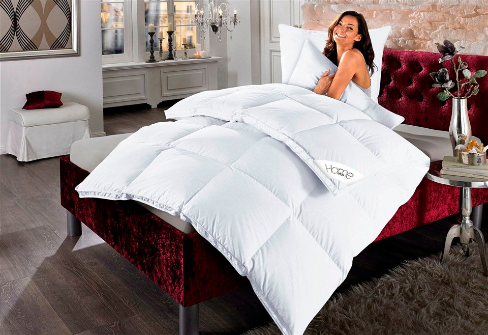 Home affaire Daunenbettdecke »Köniz, Bettdecke 135x200 cm, 155x220 cm und weitere Größen« extrawarm Füllung 60Daunen40Federn 1 Stk. tlg. Bettdecken, Sommer, Winter, Decke ist Made in Green zertifiziert