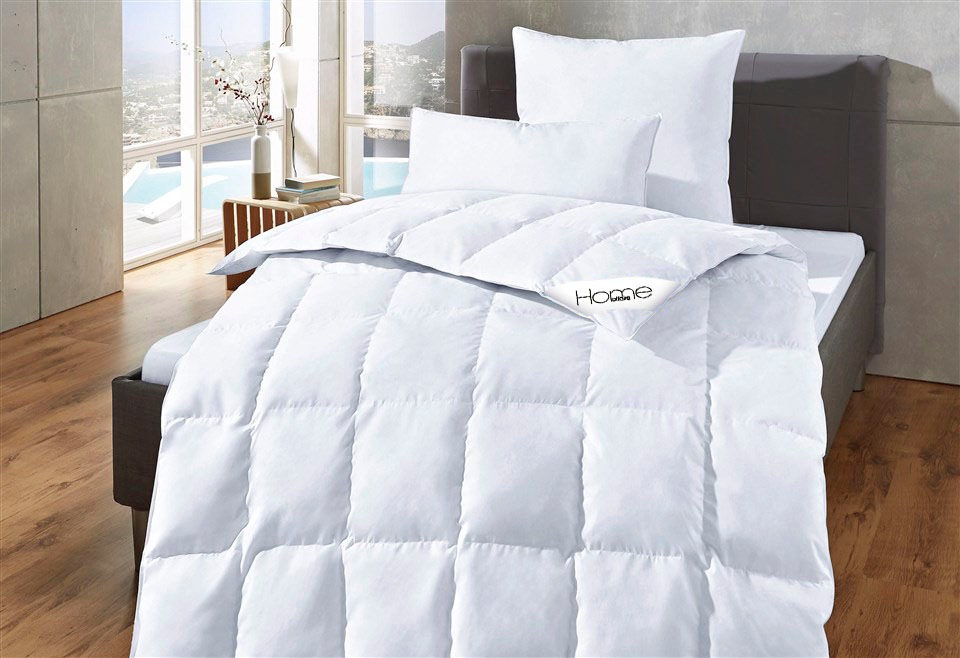 Home affaire Daunenbettdecke »Köniz, Bettdecke 135x200 cm, 155x220 cm und weitere Größen« leicht Füllung 60Daunen40Federn 1 Stk. tlg. Bettdecken, Sommer, Winter, Decke ist Made in Green zertifiziert