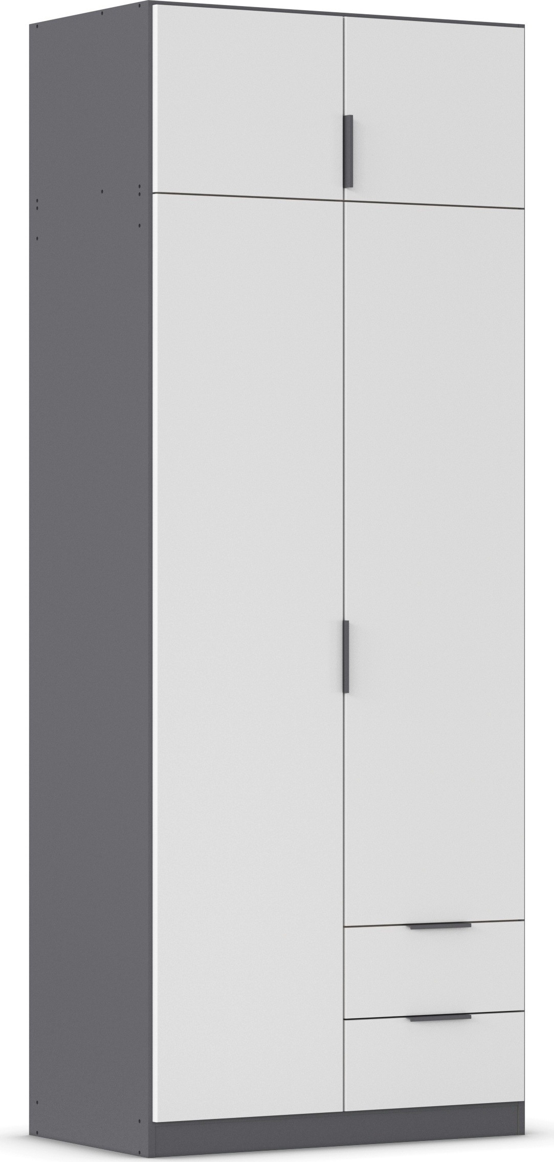 rauch Kleiderschrank »Drehtürenschrank Schrank Garderobe Ankleide Schlafzimmer LAGOA« in 3 verschiedenen Ausstattungen BASIC/CLASSIC/PREMIUM, mit geräumigen Schubladen, optional mit Aufsatz MADE IN GERMANY