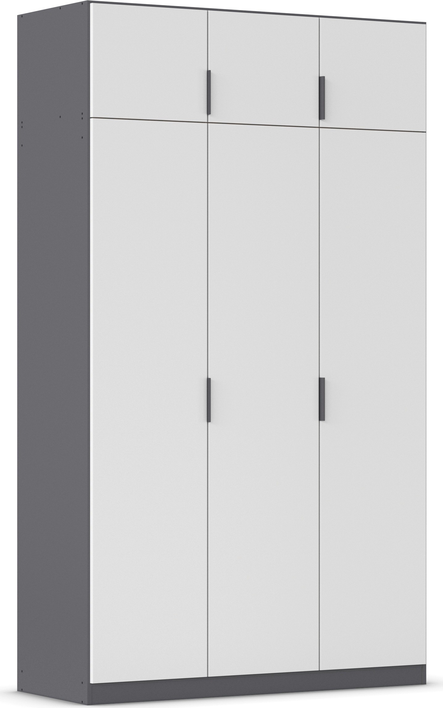 rauch Kleiderschrank »Drehtürenschrank Schrank Garderobe Ankleide Schlafzimmer LAGOA« in 3 verschiedenen Ausstattungen BASIC/CLASSIC/PREMIUM, moderne Kantengriffe aus Metall, optional mit Aufsatz MADE IN GERMANY